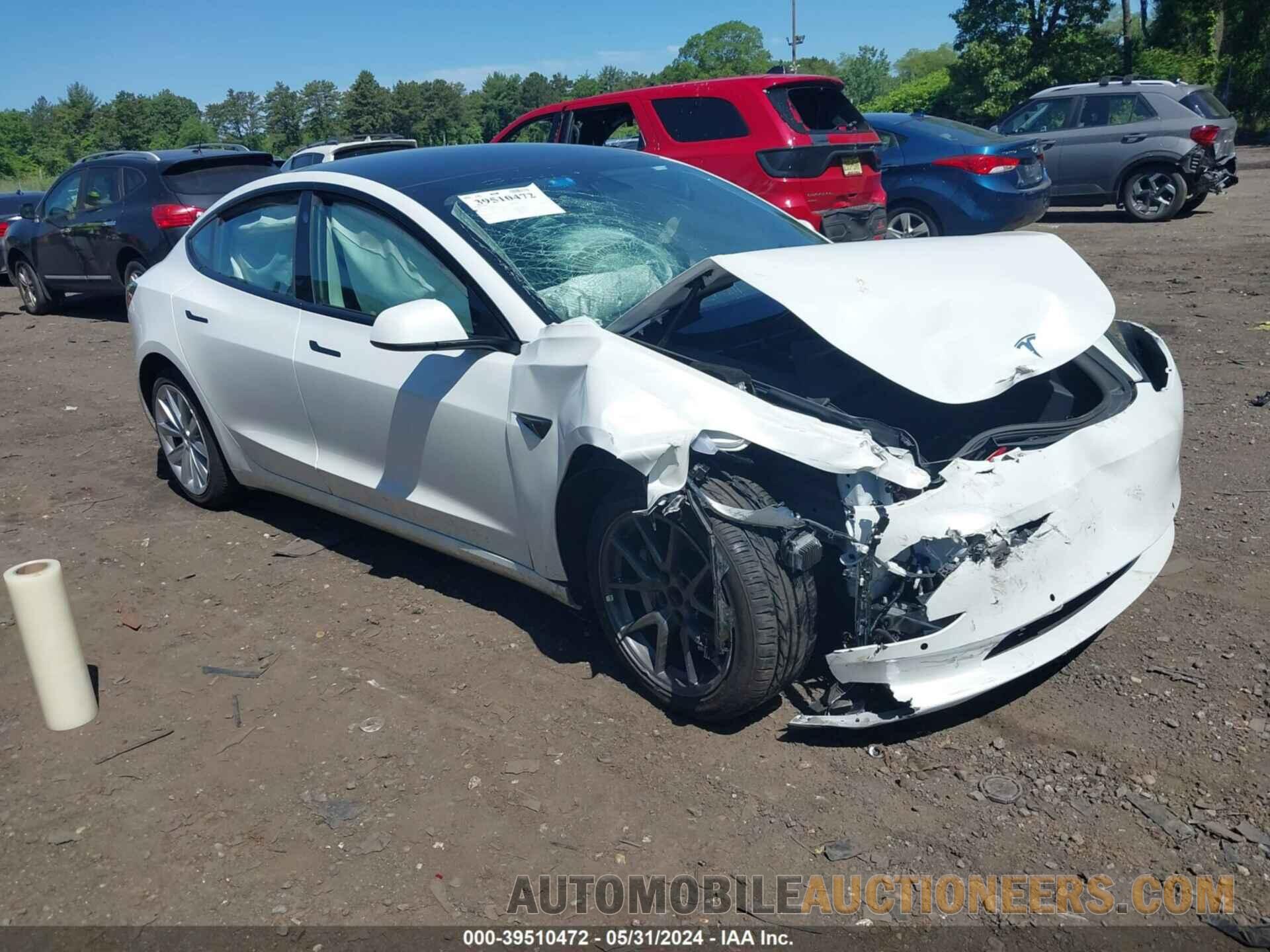 5YJ3E1EA0NF207051 TESLA MODEL 3 2022