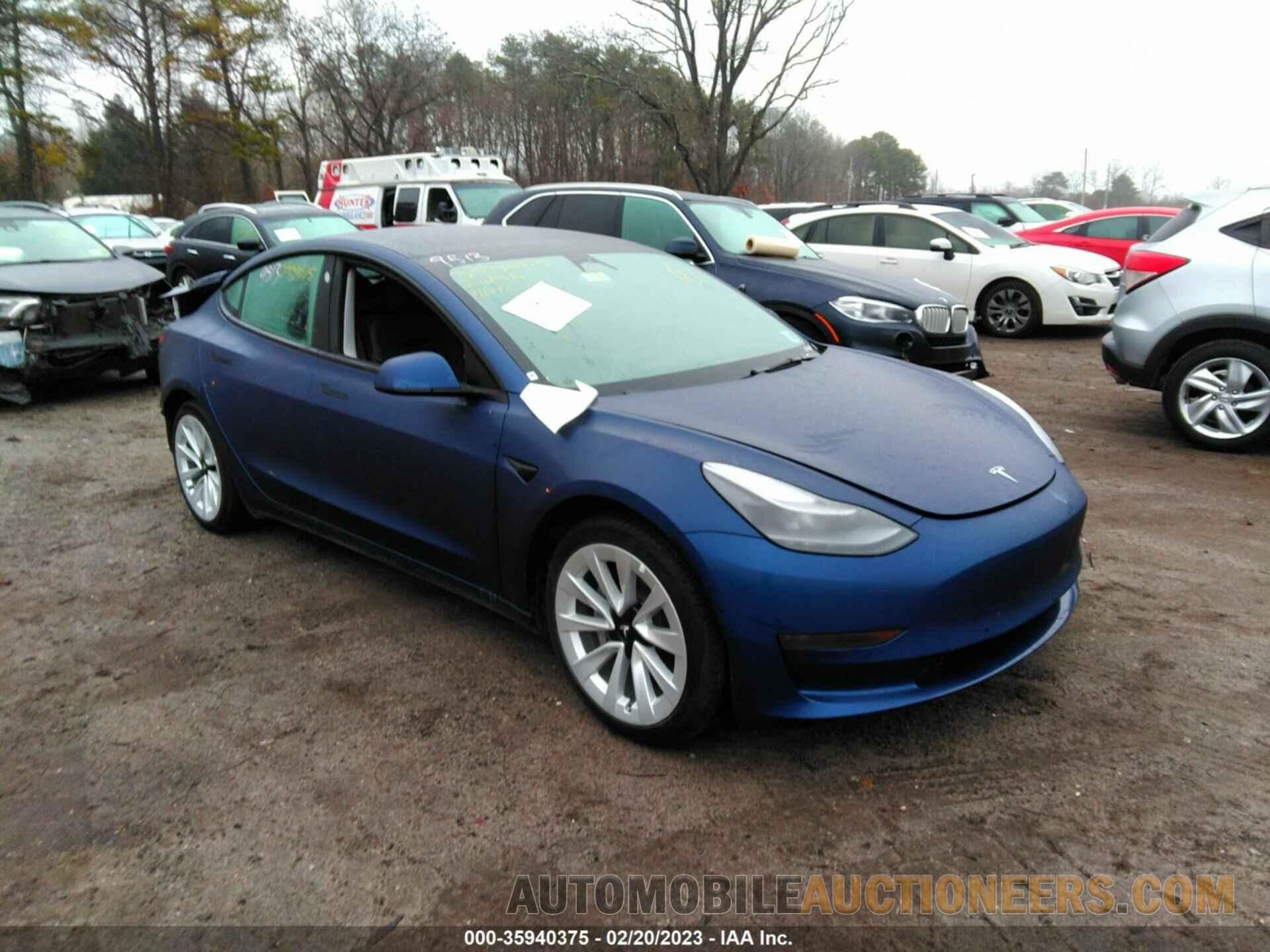 5YJ3E1EA0NF286950 TESLA MODEL 3 2022