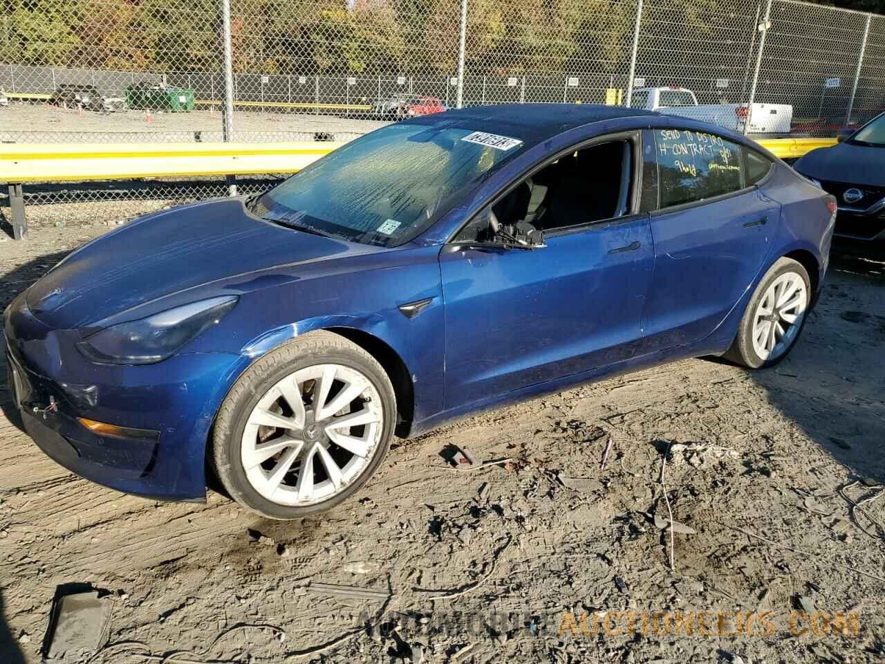 5YJ3E1EA0NF287841 TESLA MODEL 3 2022