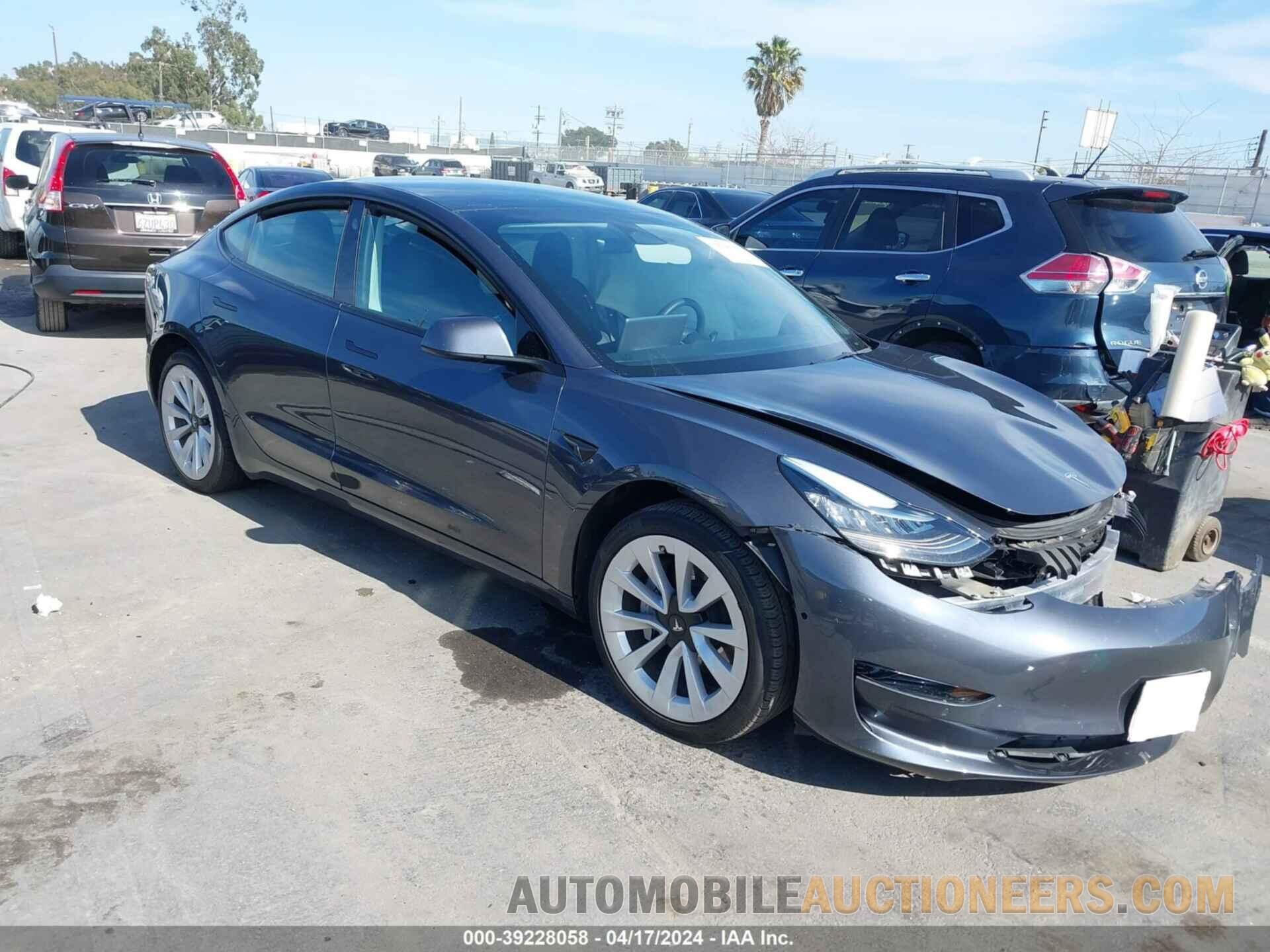 5YJ3E1EA0NF295907 TESLA MODEL 3 2022