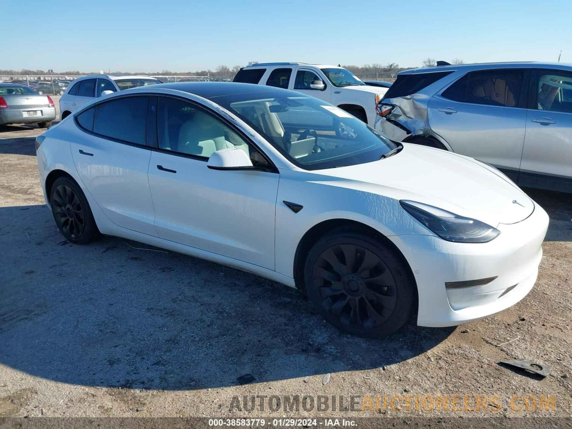 5YJ3E1EA0NF346838 TESLA MODEL 3 2022