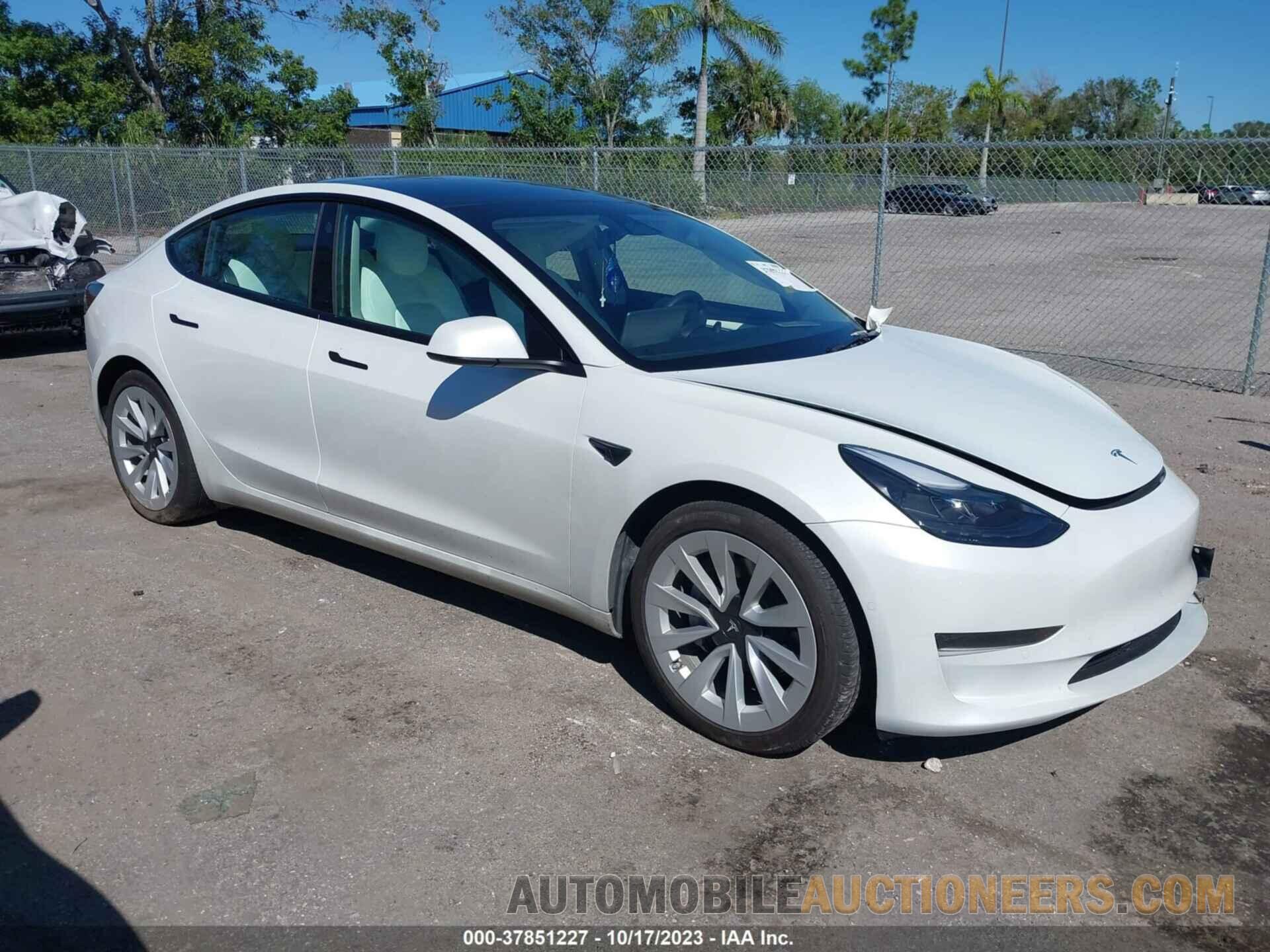 5YJ3E1EA0NF347102 TESLA MODEL 3 2022