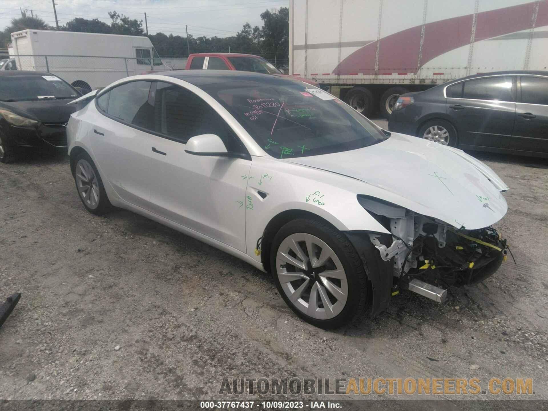 5YJ3E1EA0NF349271 TESLA MODEL 3 2022