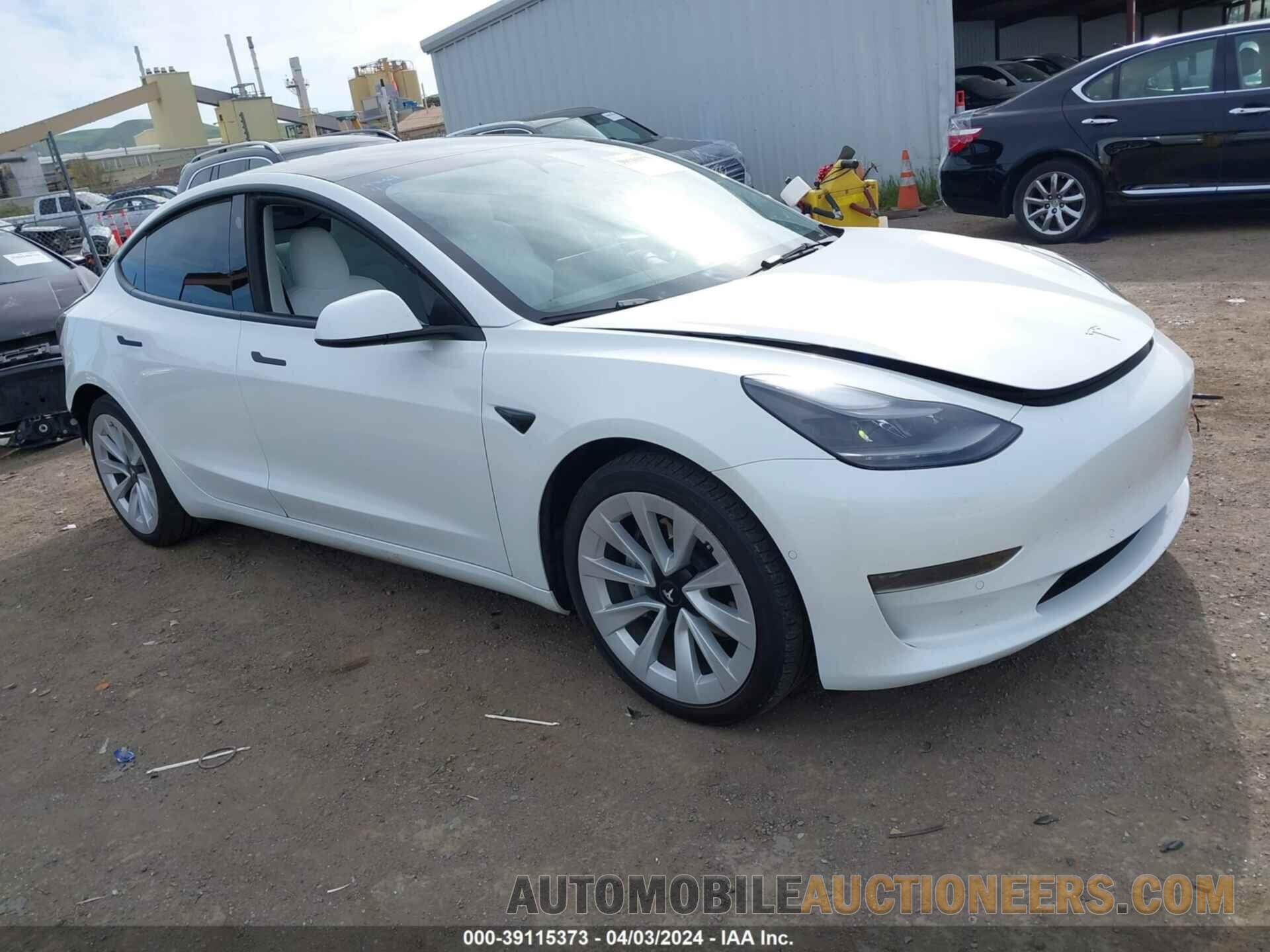 5YJ3E1EA0NF359640 TESLA MODEL 3 2022