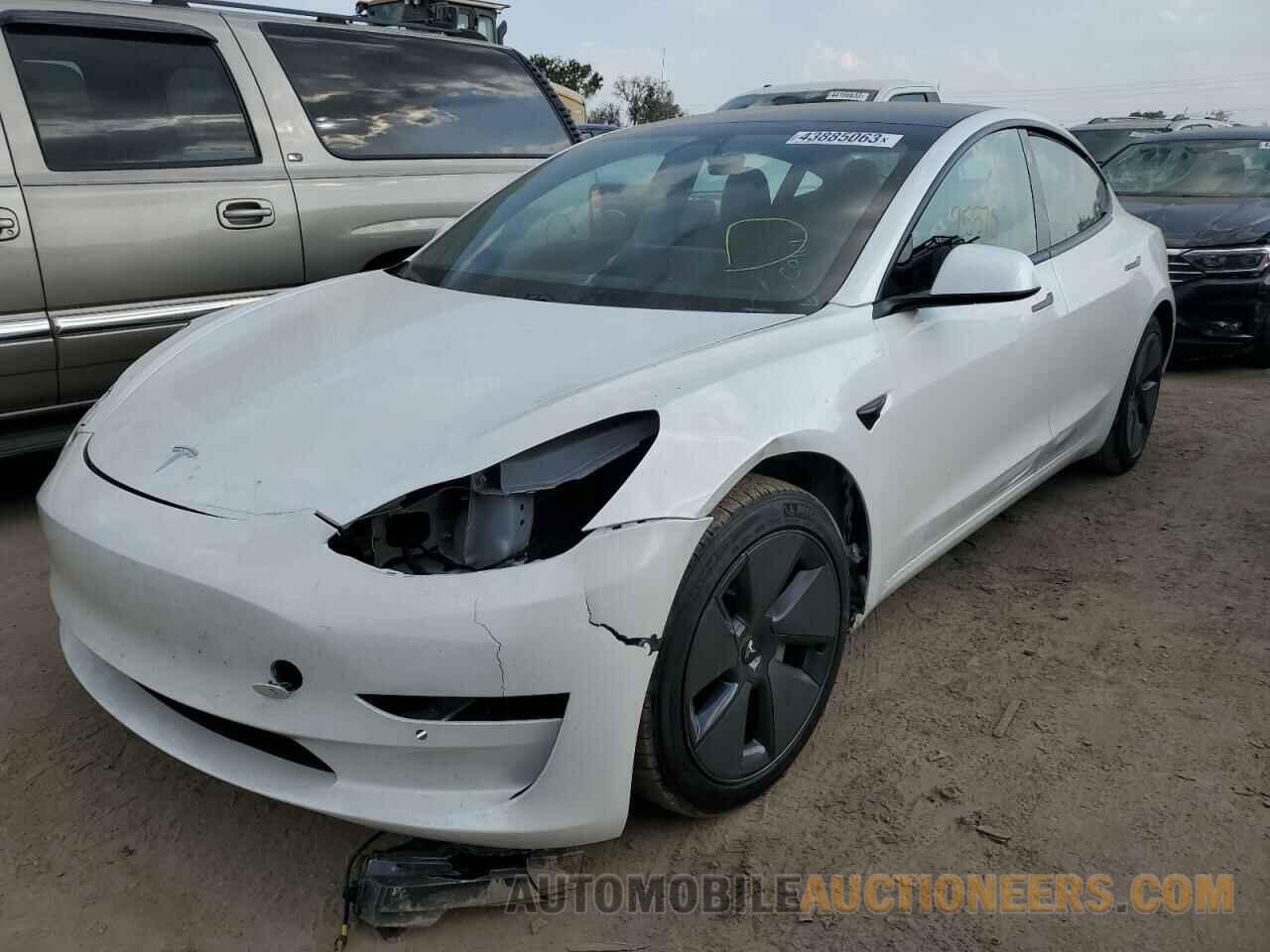 5YJ3E1EA1MF017242 TESLA MODEL 3 2021