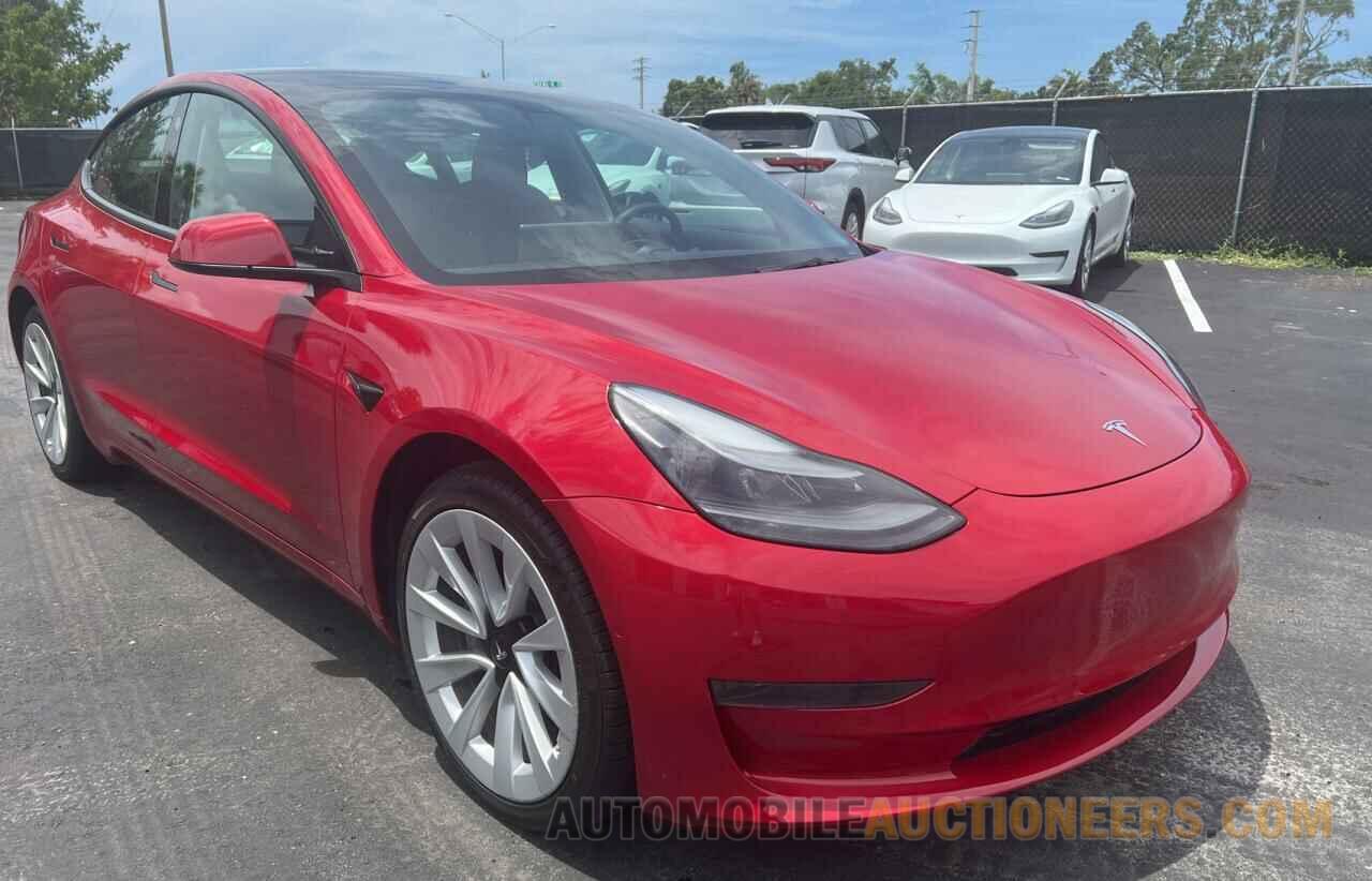 5YJ3E1EA1NF145708 TESLA MODEL 3 2022