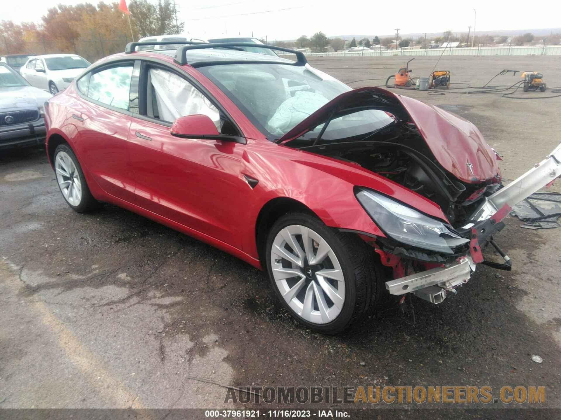 5YJ3E1EA1NF186307 TESLA MODEL 3 2022