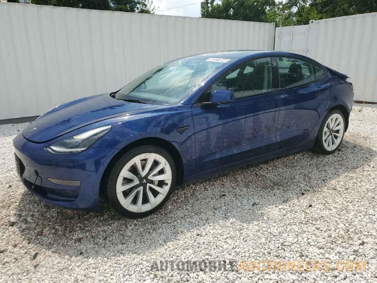 5YJ3E1EA1NF187828 TESLA MODEL 3 2022