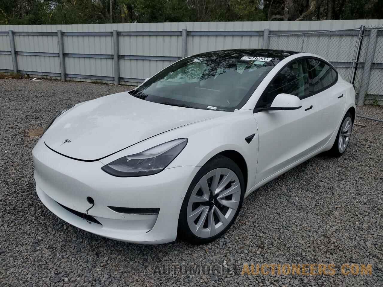 5YJ3E1EA1NF287301 TESLA MODEL 3 2022