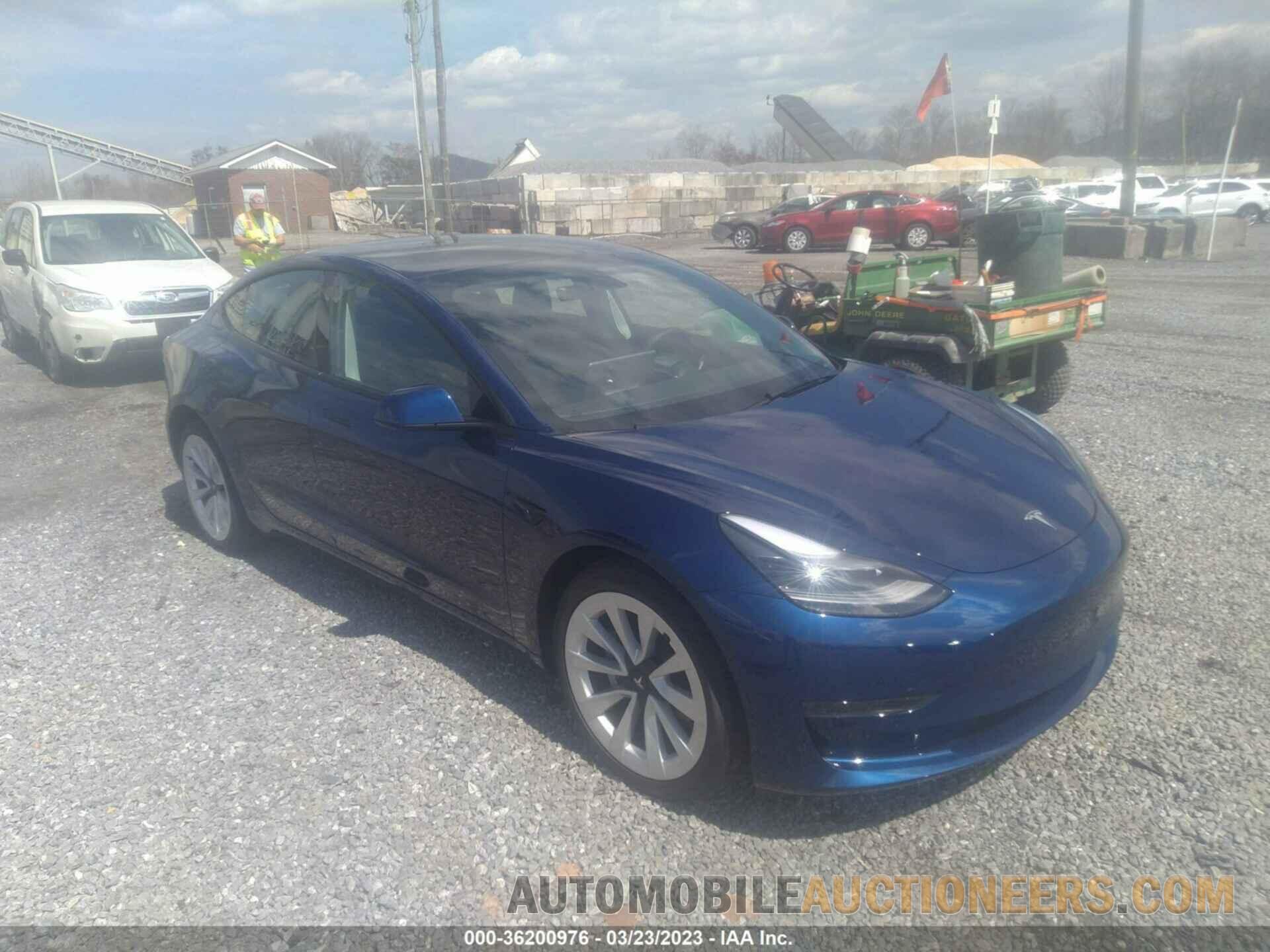 5YJ3E1EA1NF346945 TESLA MODEL 3 2022