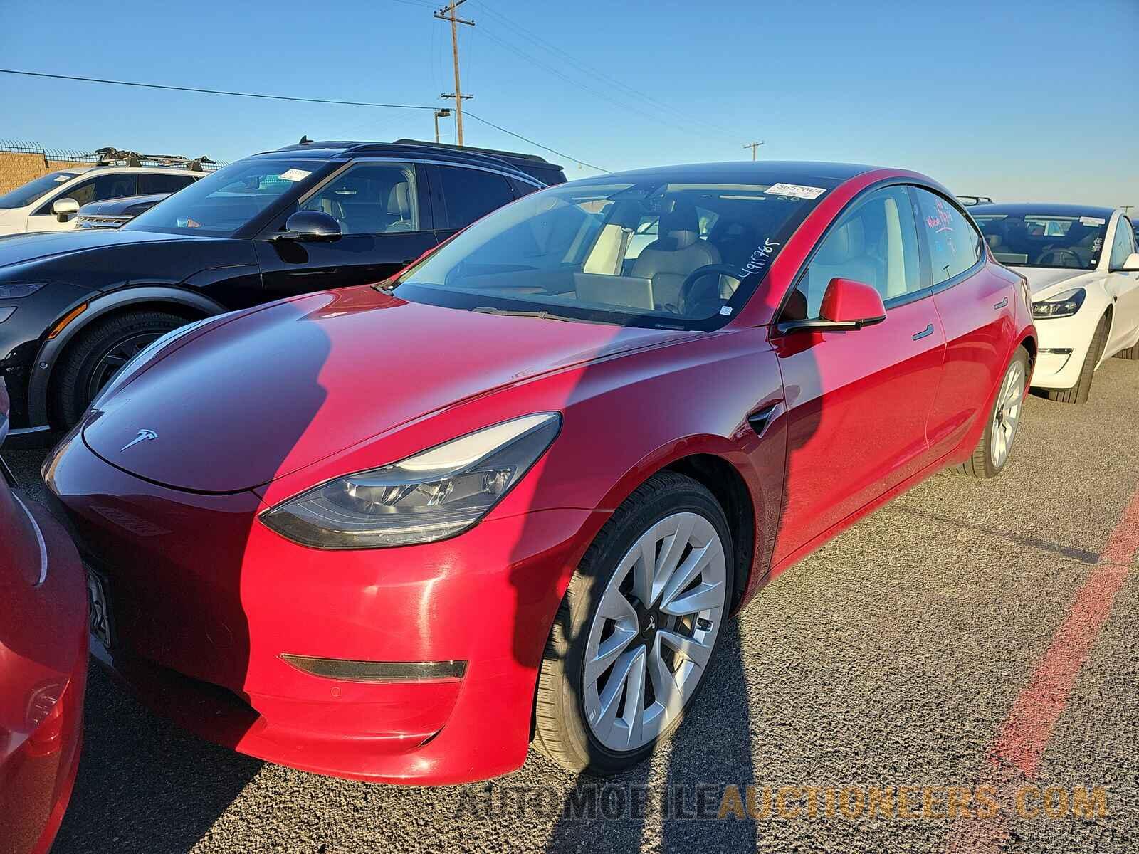 5YJ3E1EA2NF186333 Tesla Model 3 2022