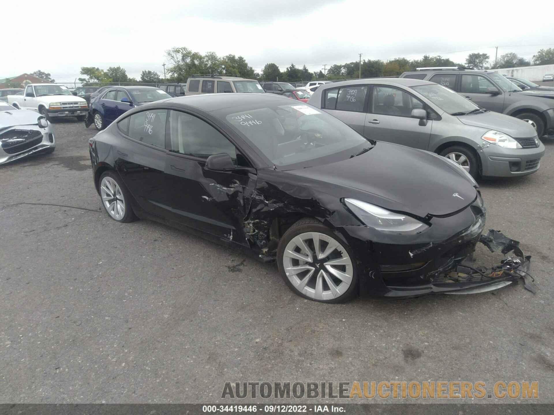 5YJ3E1EA2NF189510 TESLA MODEL 3 2022