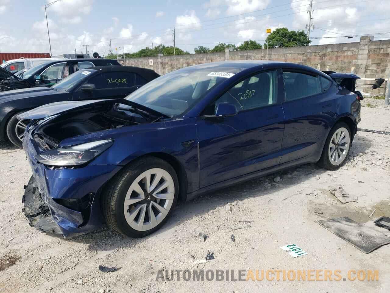 5YJ3E1EA2NF197896 TESLA MODEL 3 2022