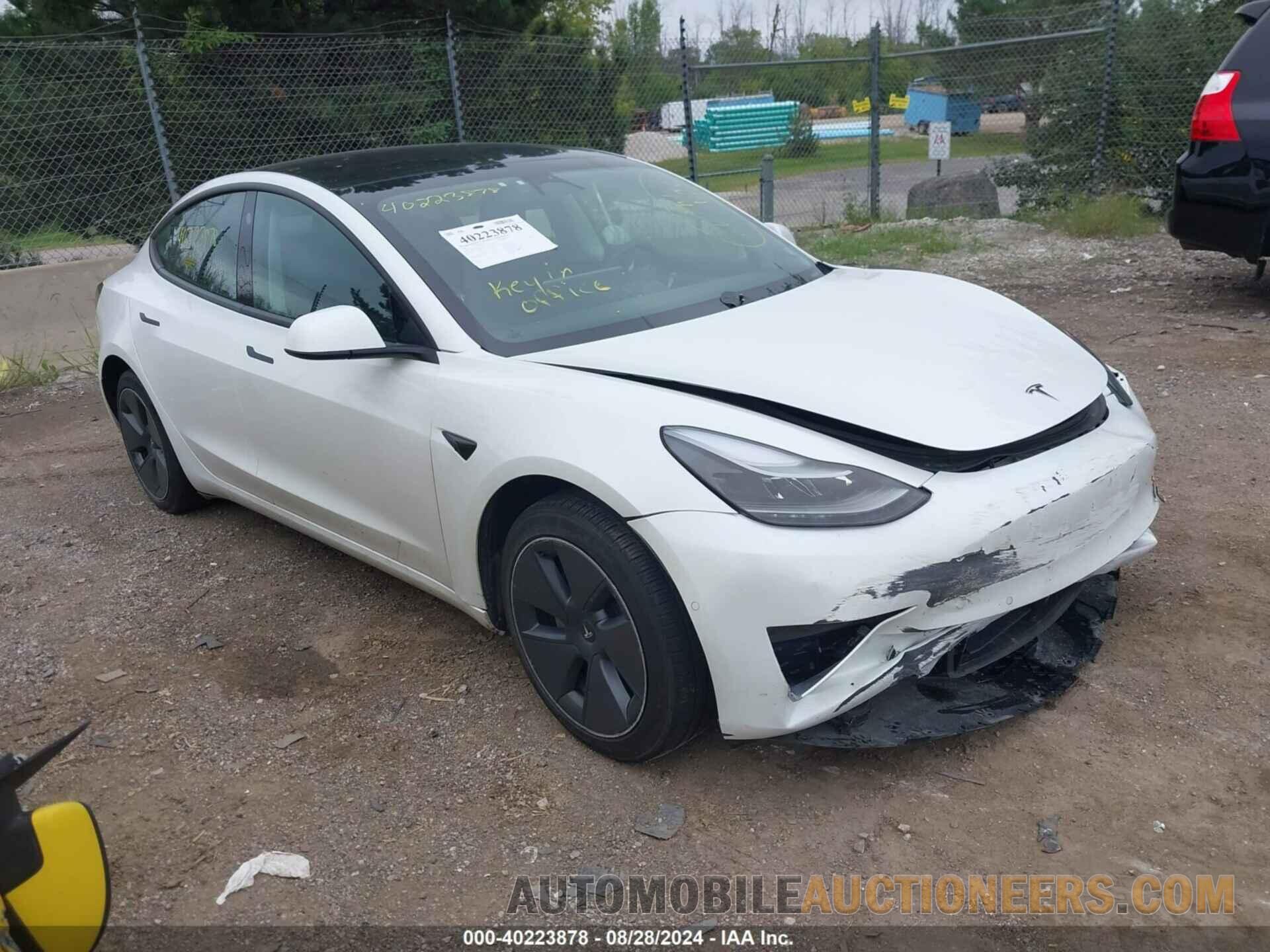 5YJ3E1EA2NF207830 TESLA MODEL 3 2022