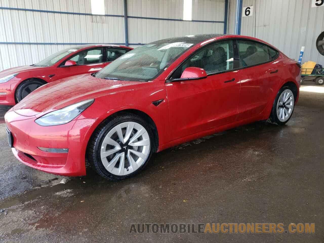 5YJ3E1EA2NF288781 TESLA MODEL 3 2022