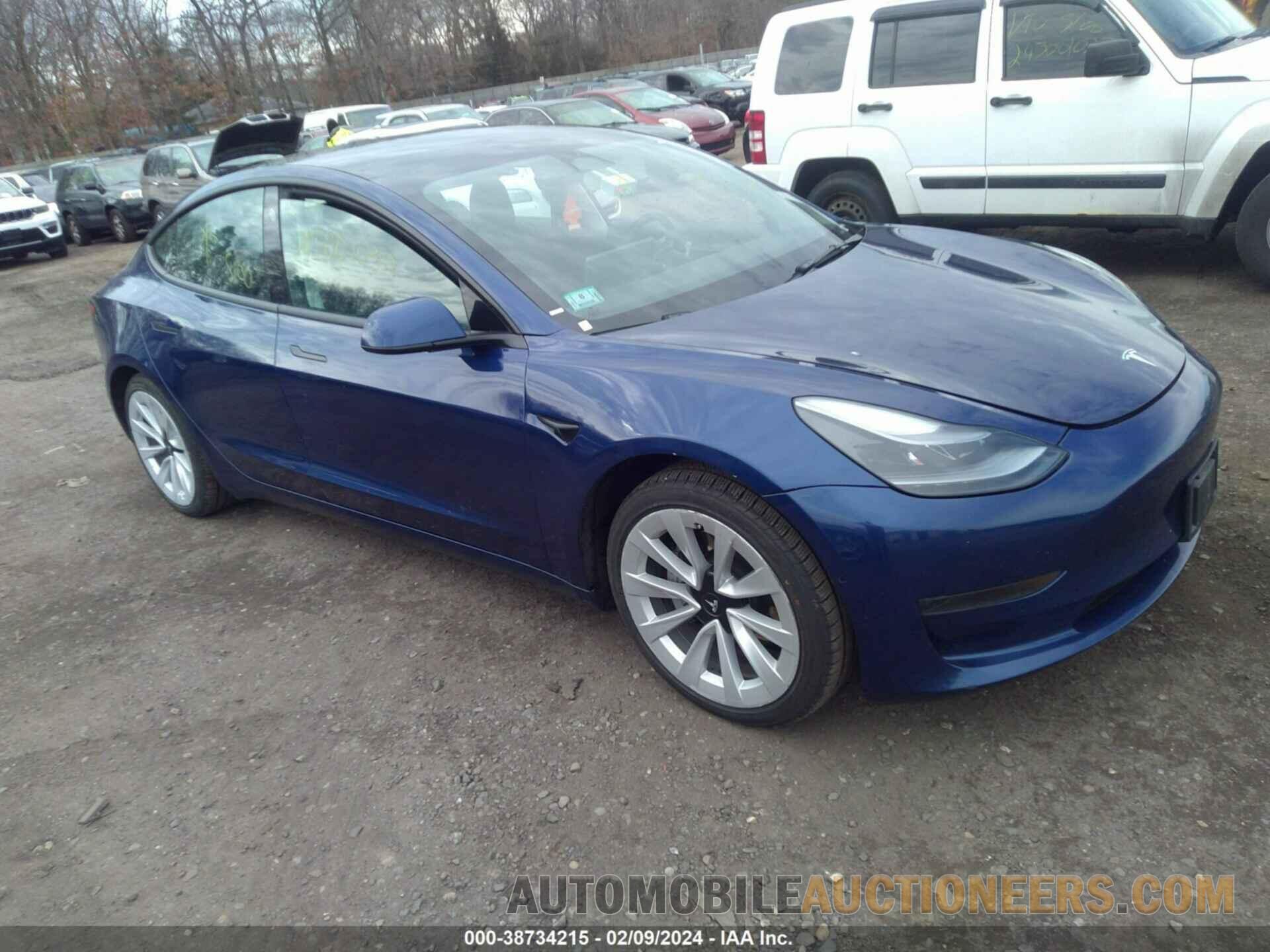 5YJ3E1EA2NF291129 TESLA MODEL 3 2022