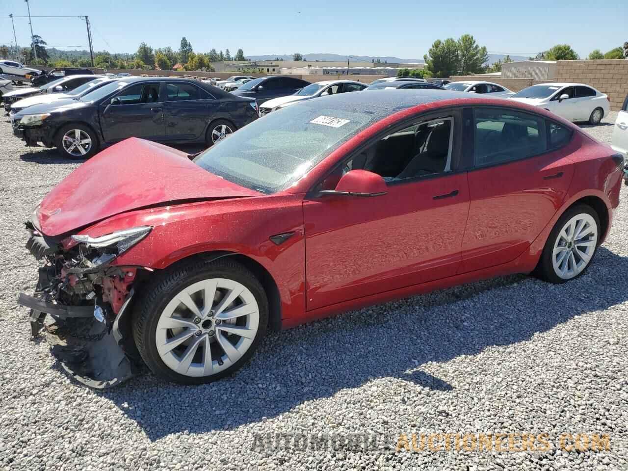 5YJ3E1EA2NF303957 TESLA MODEL 3 2022