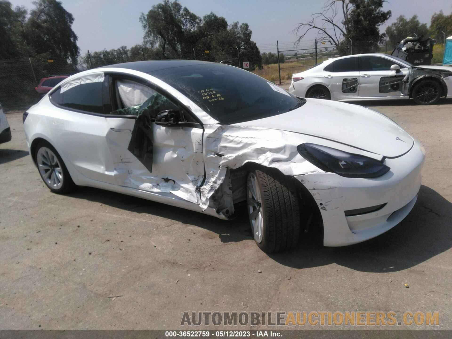 5YJ3E1EA2NF346758 TESLA MODEL 3 2022