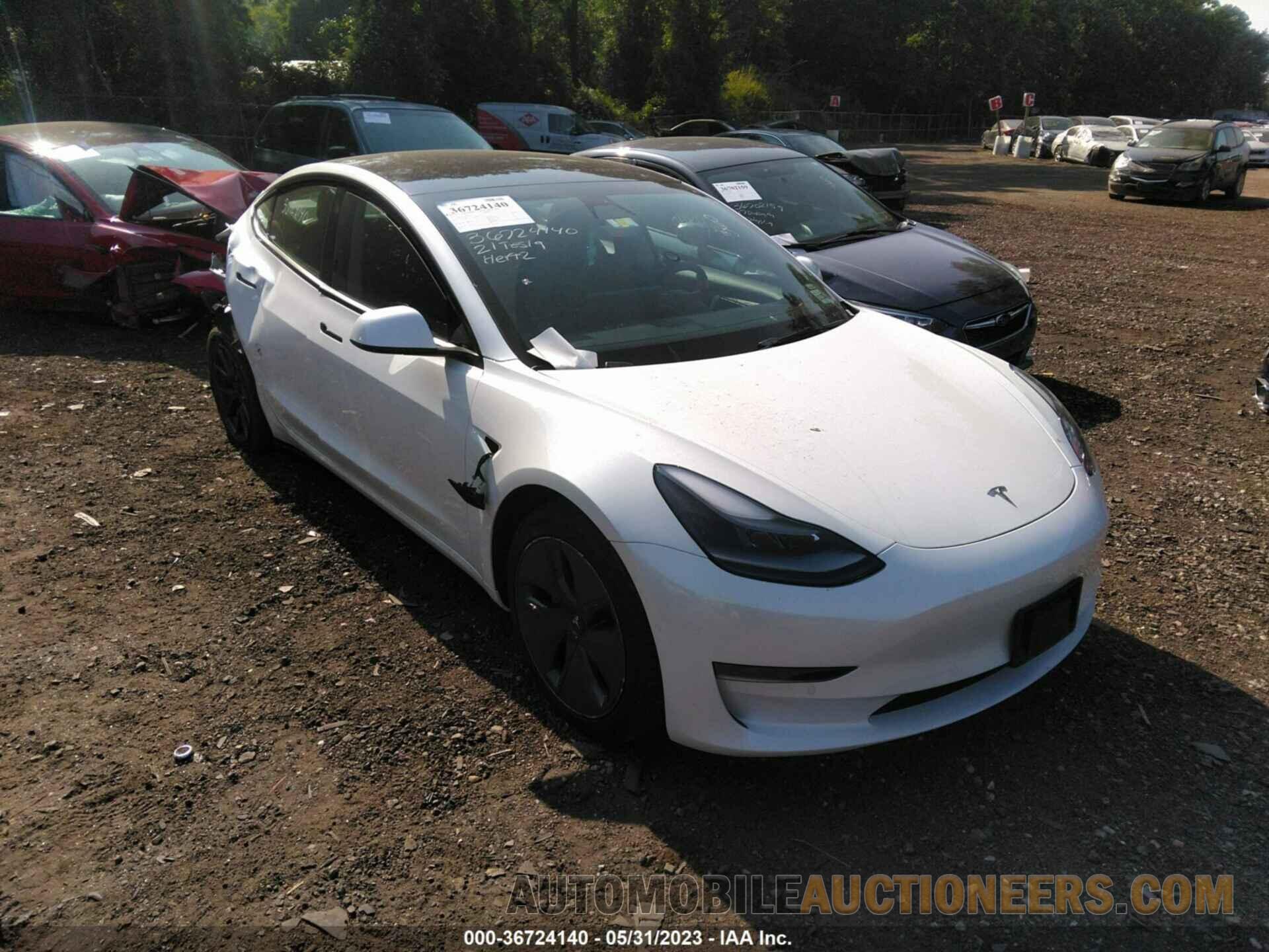 5YJ3E1EA3MF089981 TESLA MODEL 3 2021