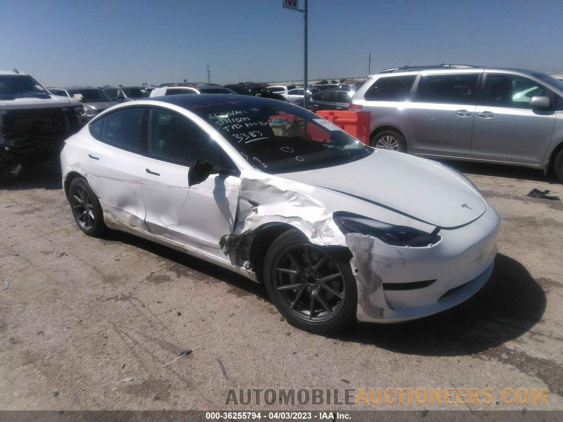 5YJ3E1EA3MF093383 TESLA MODEL 3 2021