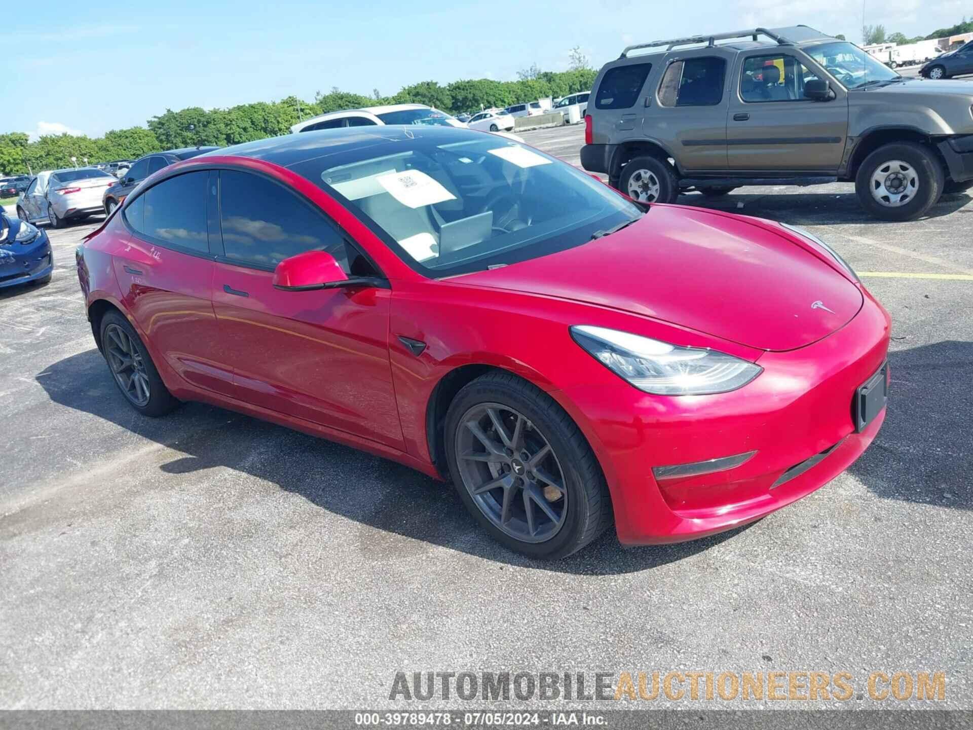 5YJ3E1EA3MF843428 TESLA MODEL 3 2021