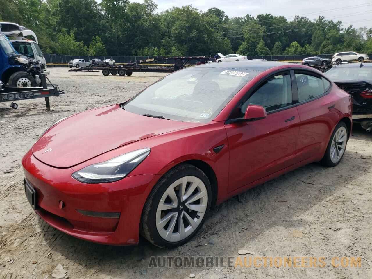 5YJ3E1EA3NF185837 TESLA MODEL 3 2022