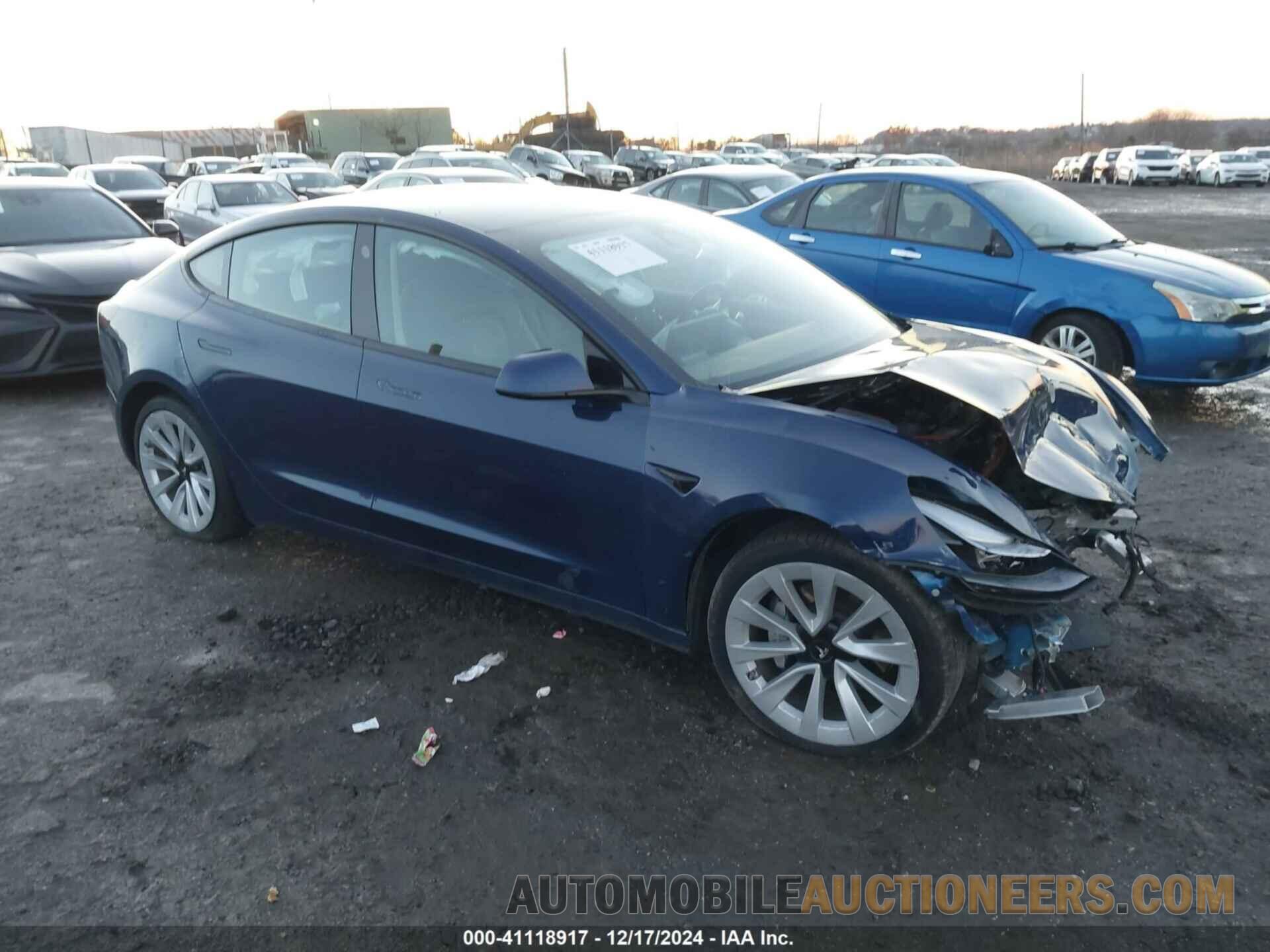 5YJ3E1EA3NF189631 TESLA MODEL 3 2022