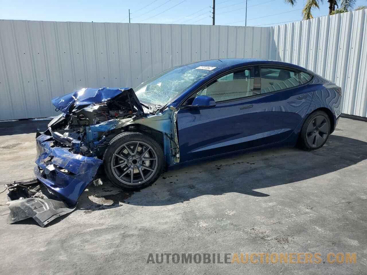 5YJ3E1EA3NF191833 TESLA MODEL 3 2022