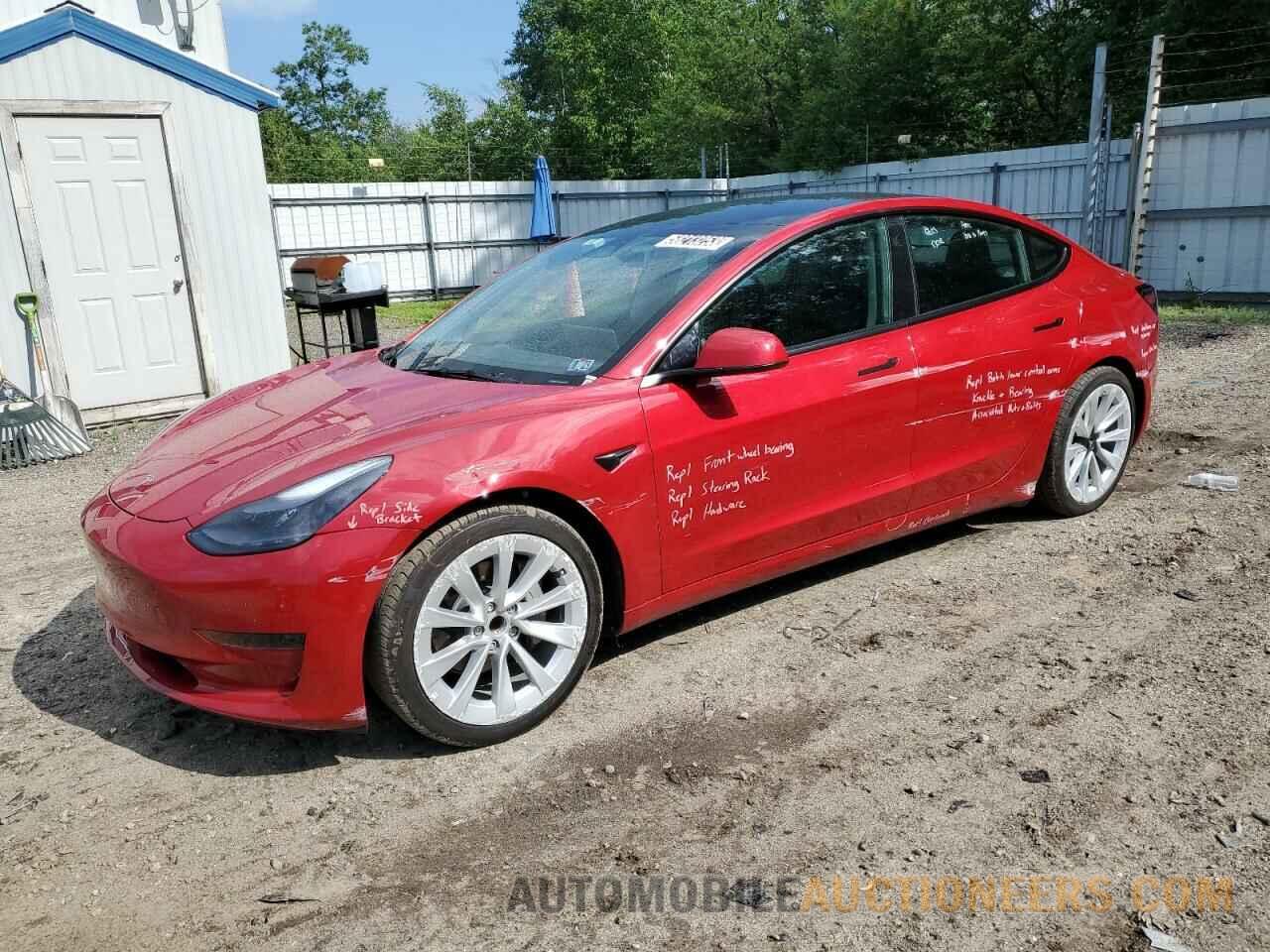 5YJ3E1EA3NF286523 TESLA MODEL 3 2022