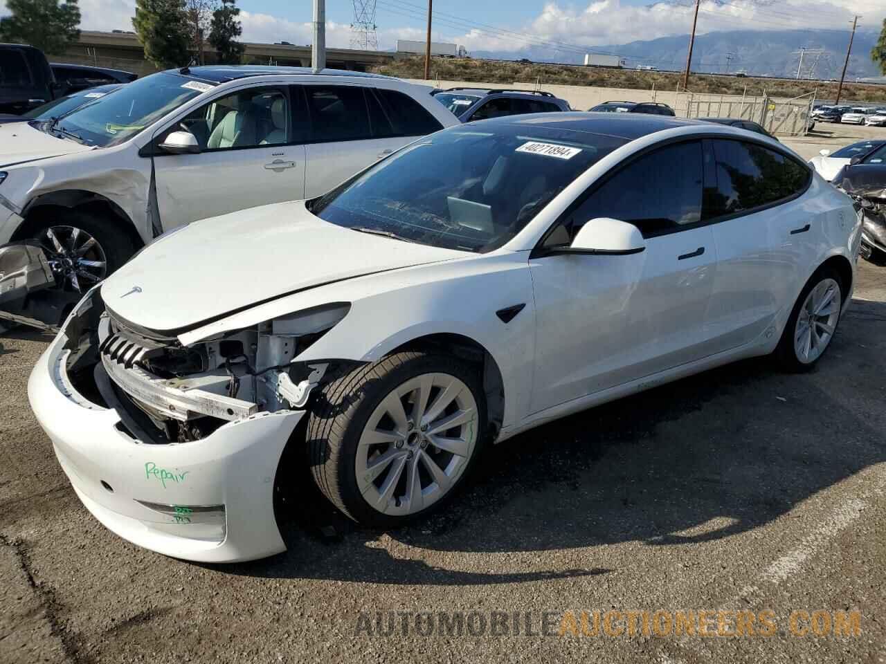 5YJ3E1EA3NF299076 TESLA MODEL 3 2022