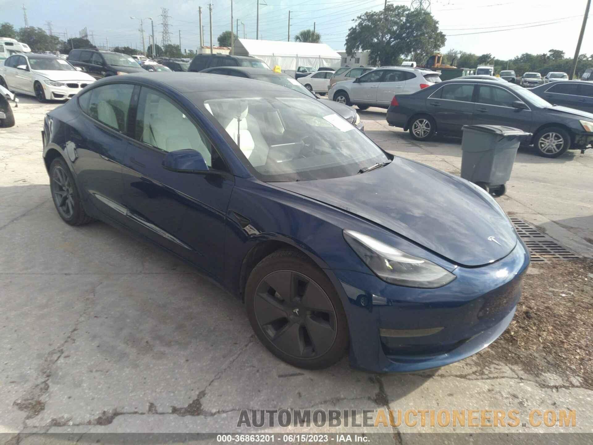 5YJ3E1EA3NF314837 TESLA MODEL 3 2022