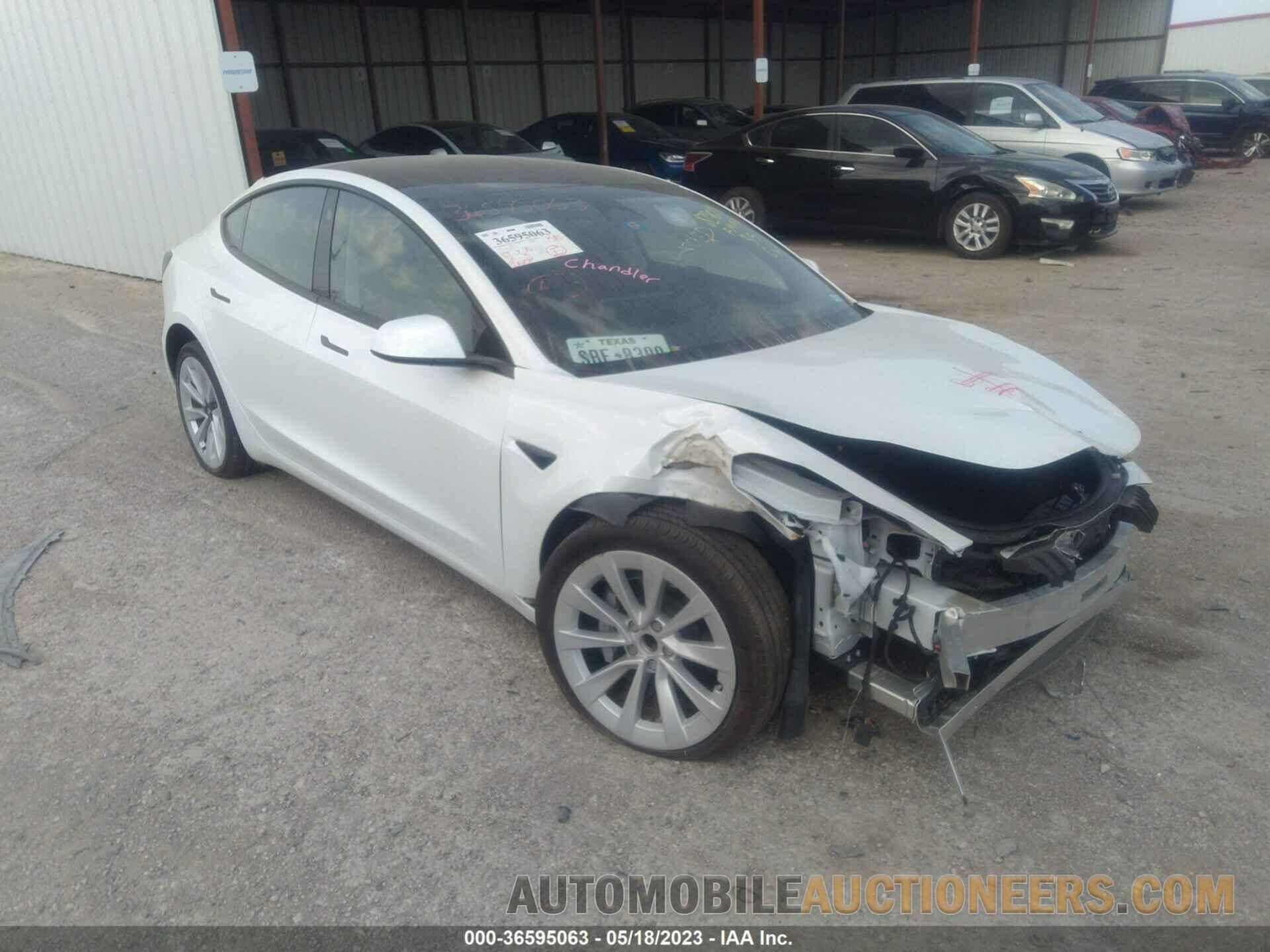 5YJ3E1EA3NF325434 TESLA MODEL 3 2022