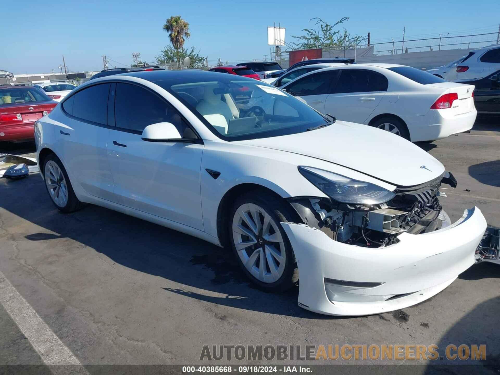 5YJ3E1EA3NF357641 TESLA MODEL 3 2022