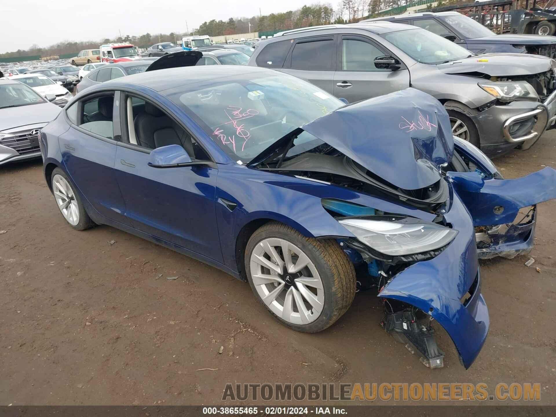 5YJ3E1EA3NF368901 TESLA MODEL 3 2022