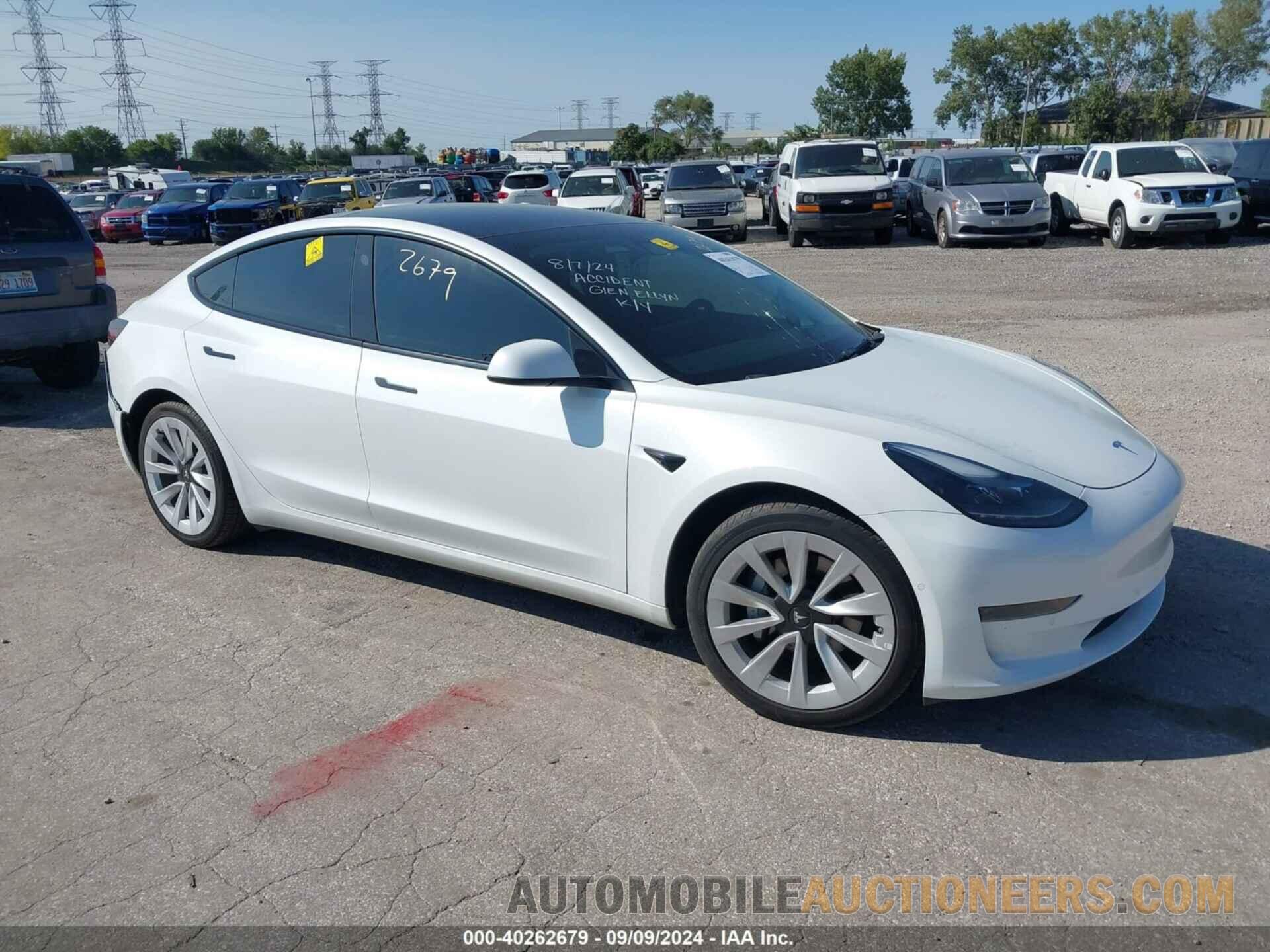 5YJ3E1EA4NF120849 TESLA MODEL 3 2022