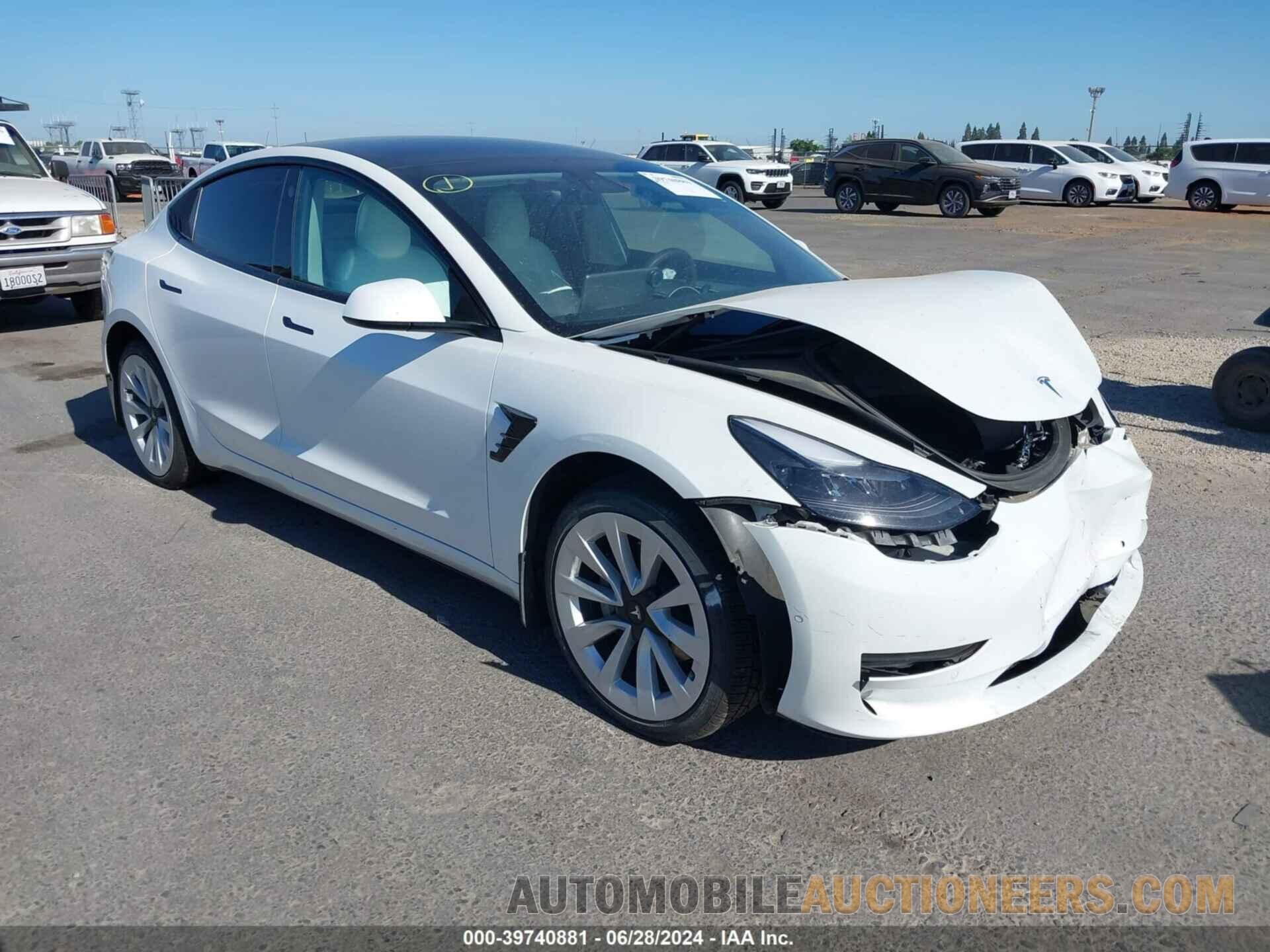 5YJ3E1EA4NF154404 TESLA MODEL 3 2022