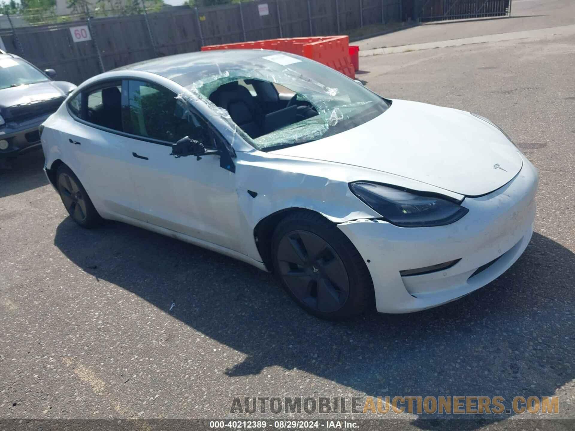 5YJ3E1EA4NF155164 TESLA MODEL 3 2022