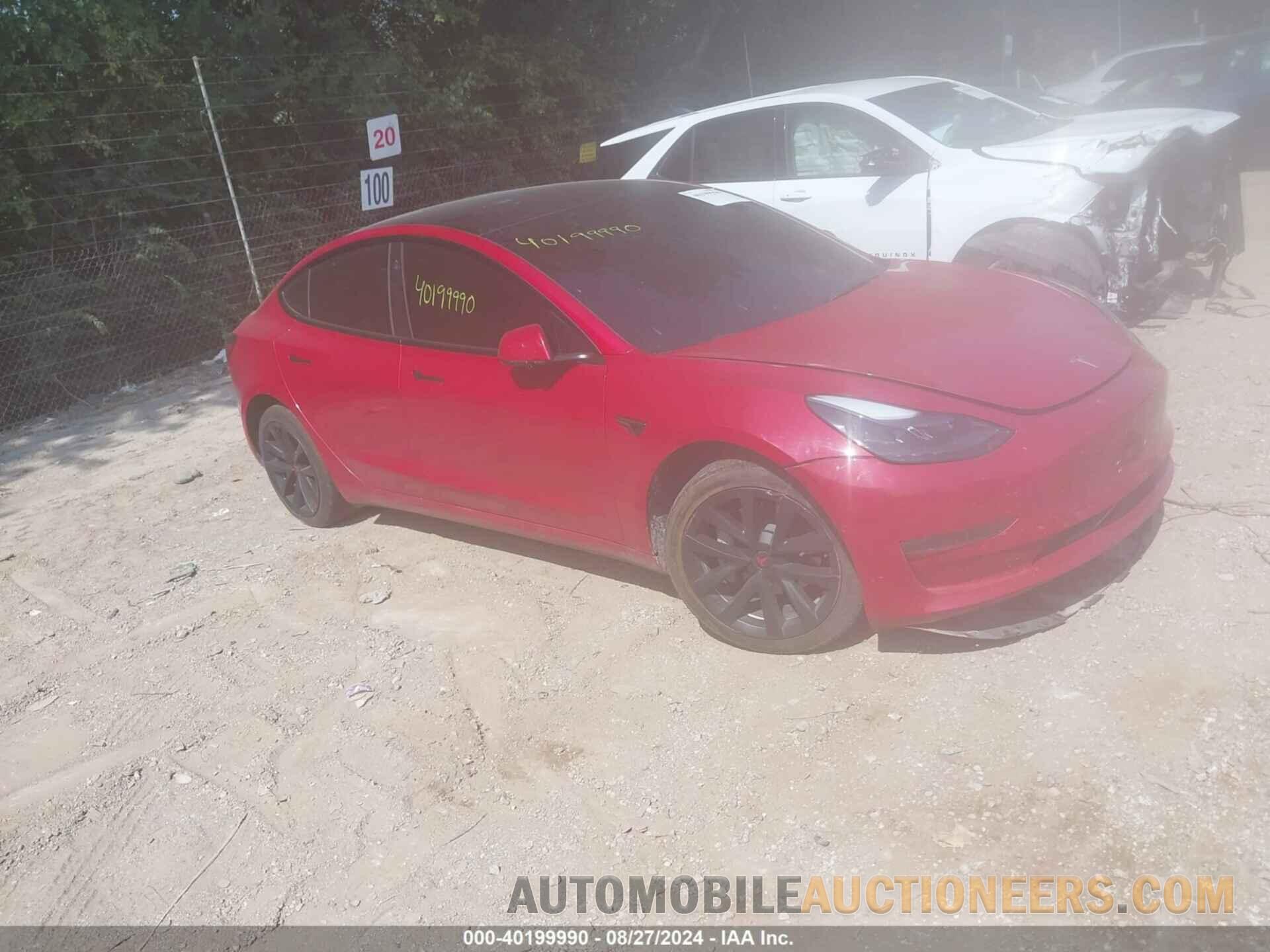 5YJ3E1EA4NF185264 TESLA MODEL 3 2022