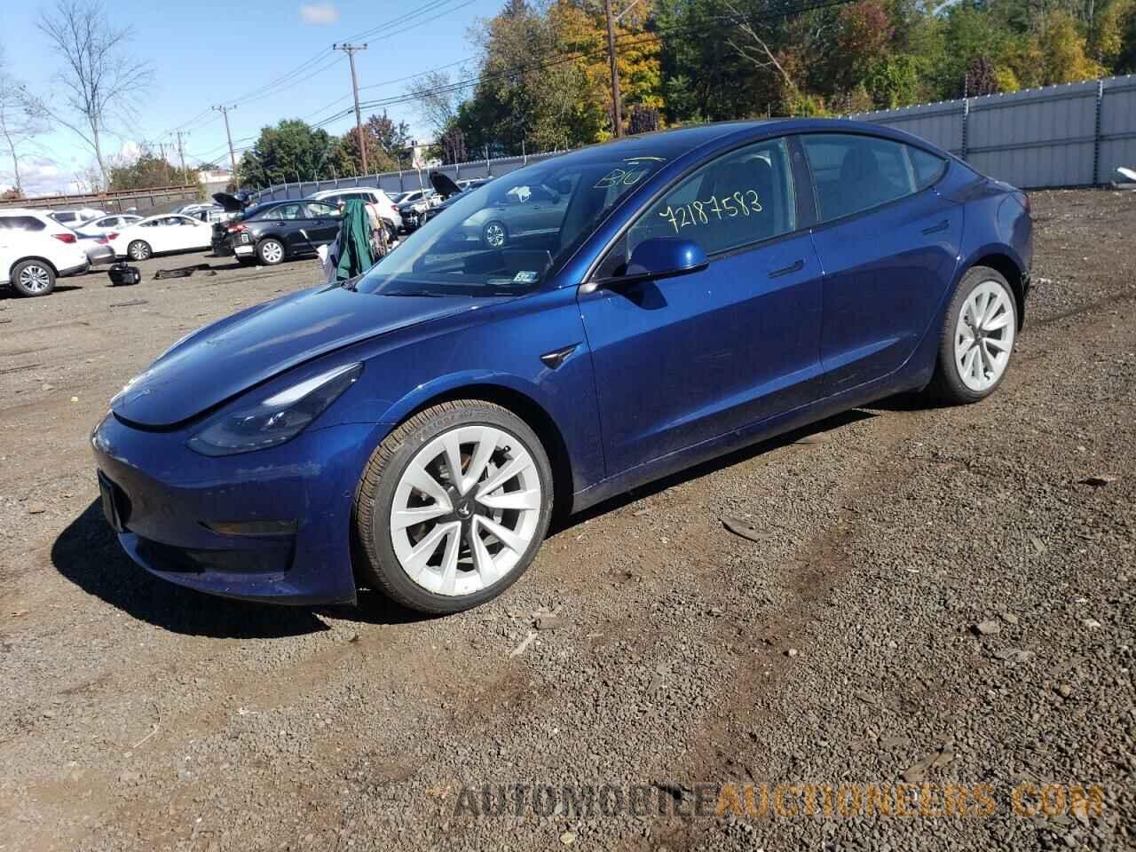 5YJ3E1EA4NF185930 TESLA MODEL 3 2022