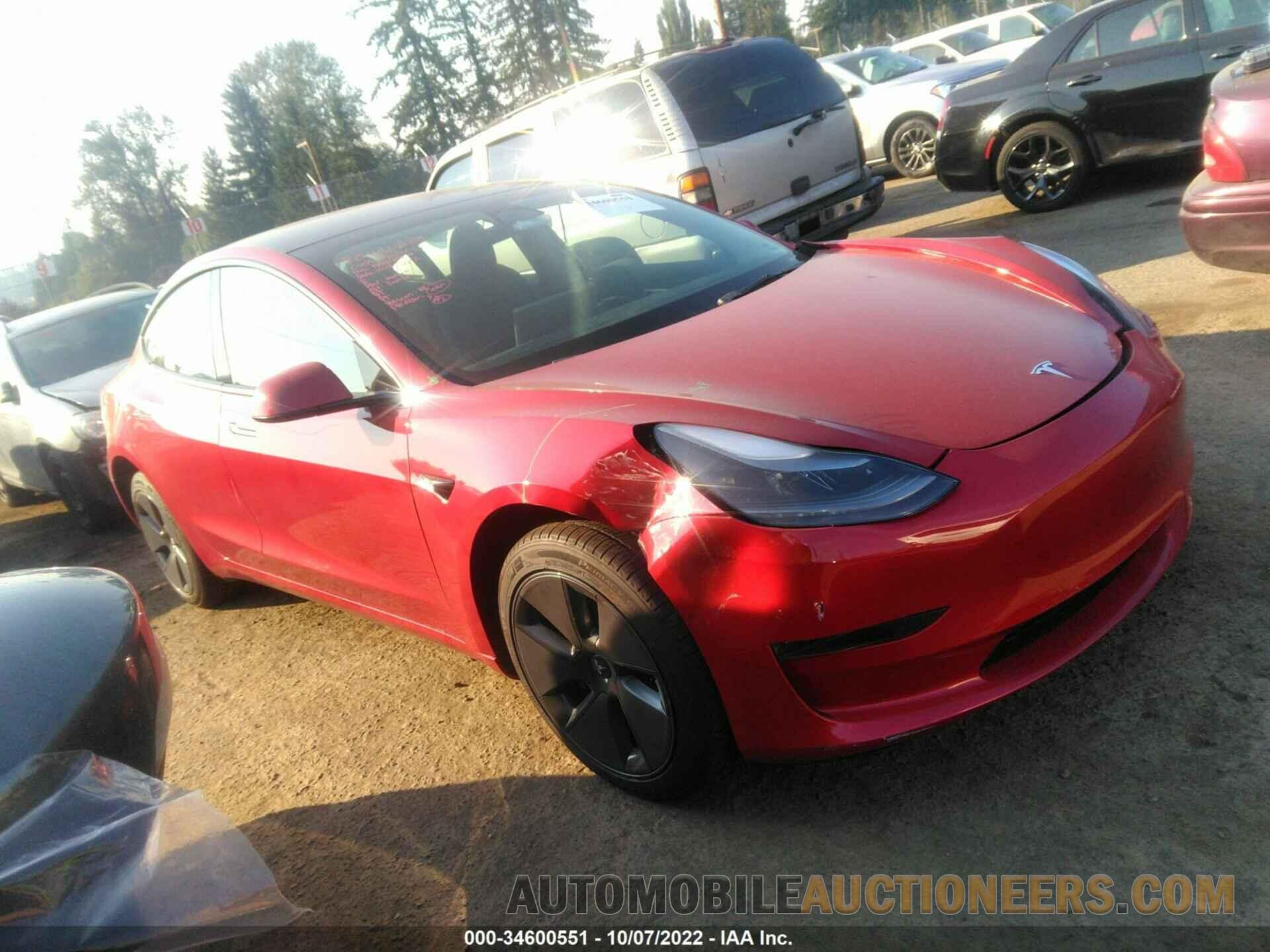 5YJ3E1EA4NF201429 TESLA MODEL 3 2022