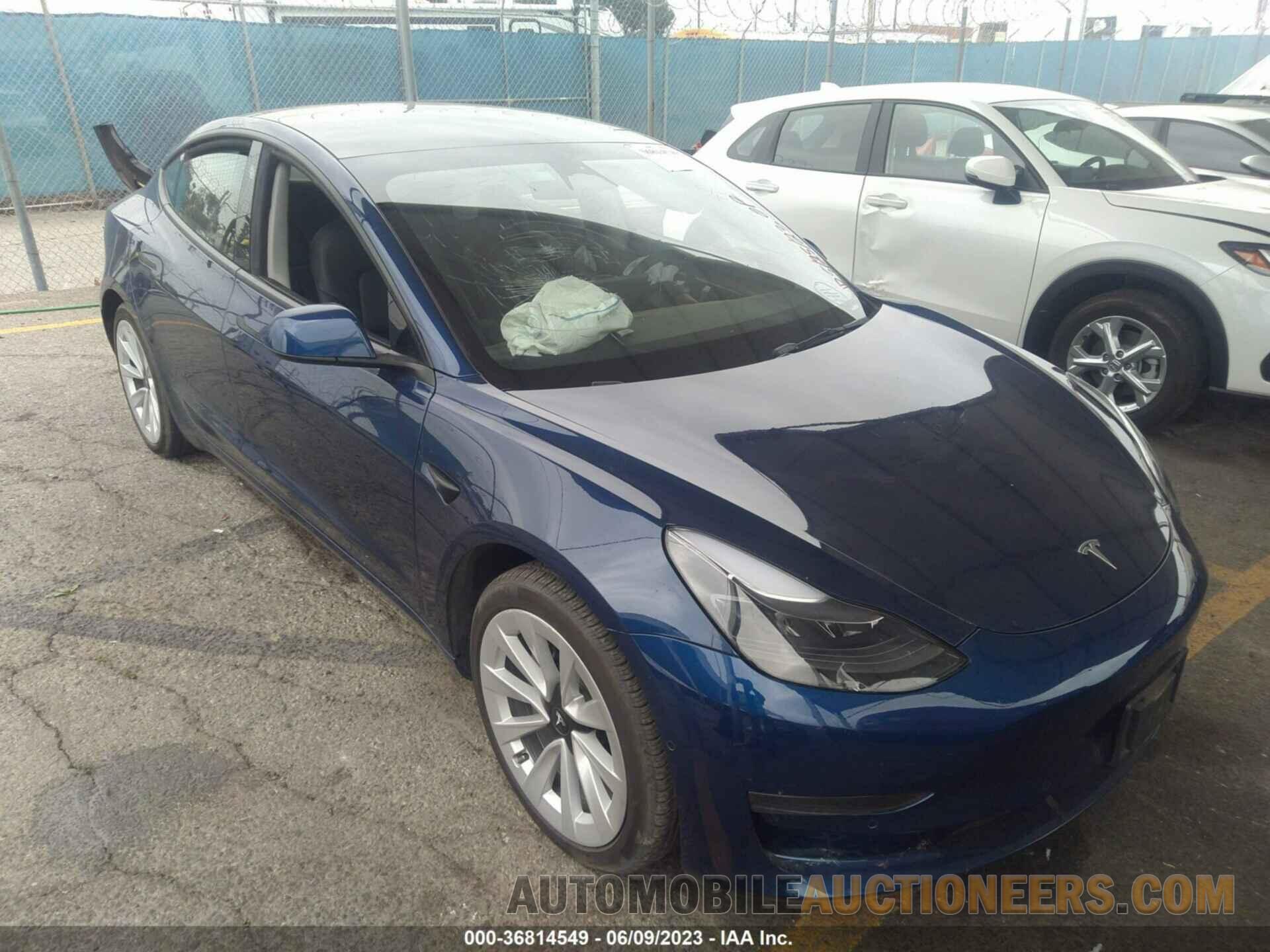 5YJ3E1EA4NF250680 TESLA MODEL 3 2022