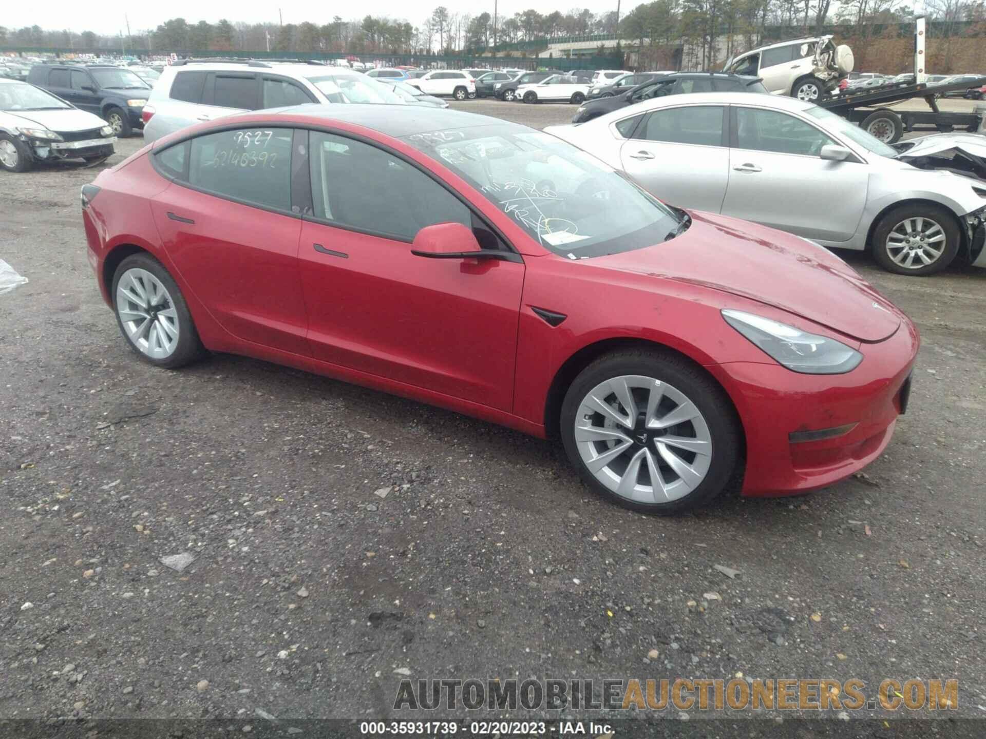 5YJ3E1EA4NF286515 TESLA MODEL 3 2022