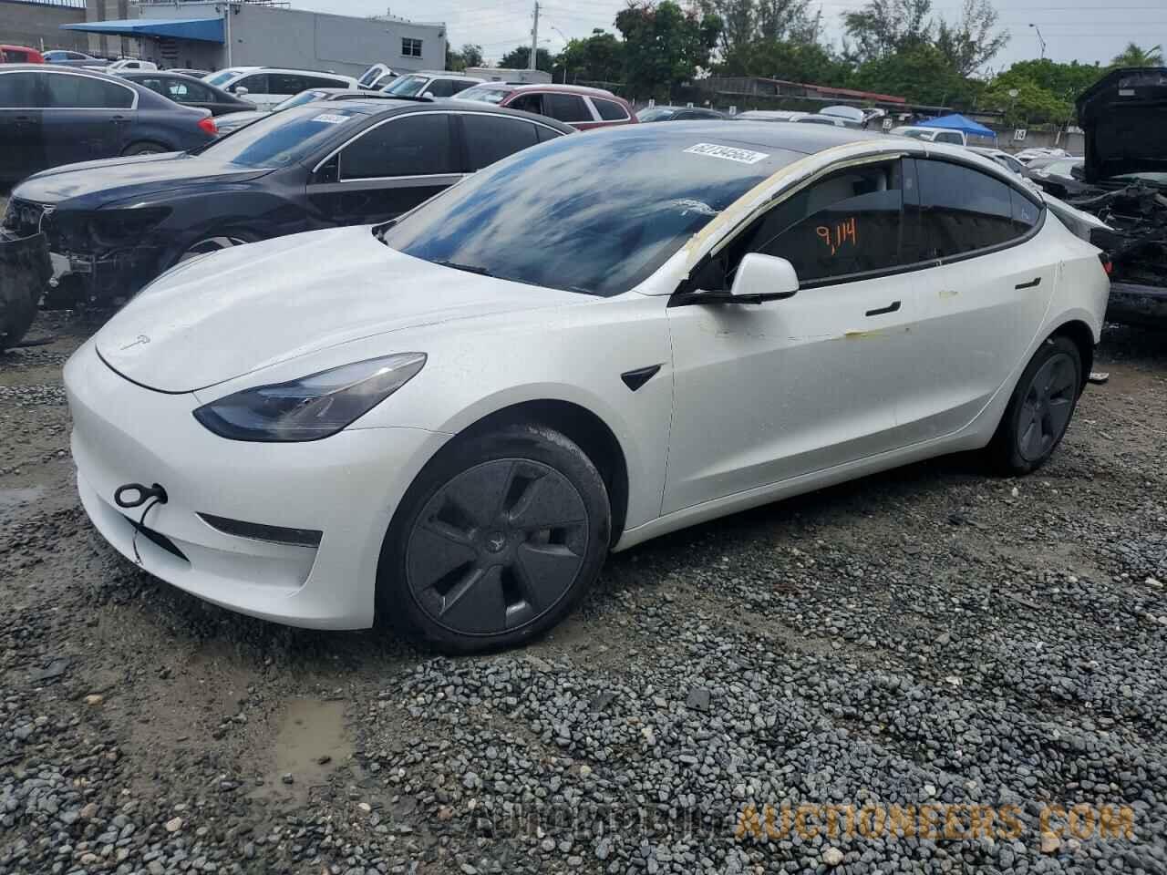 5YJ3E1EA4NF314829 TESLA MODEL 3 2022