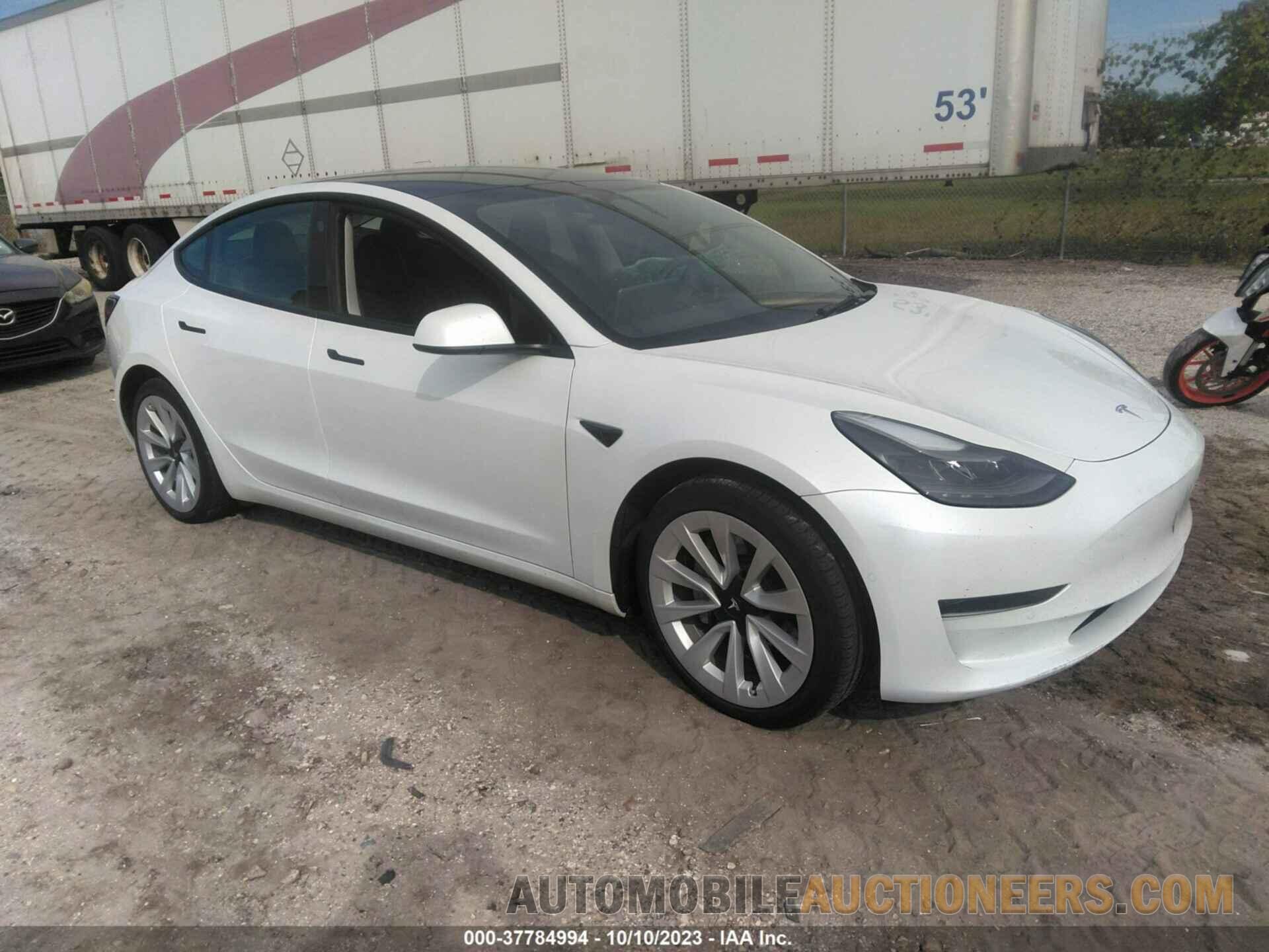 5YJ3E1EA4NF349001 TESLA MODEL 3 2022