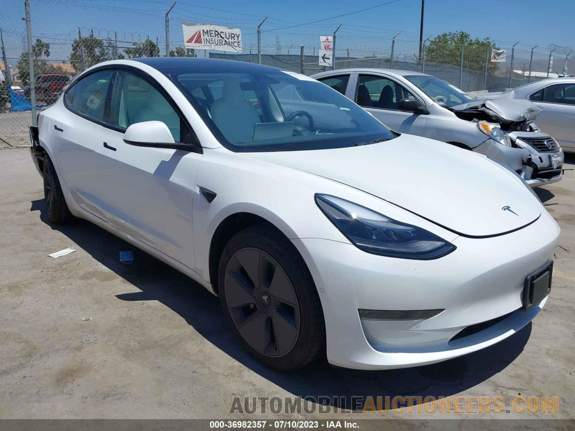 5YJ3E1EA4NF350391 TESLA MODEL 3 2022