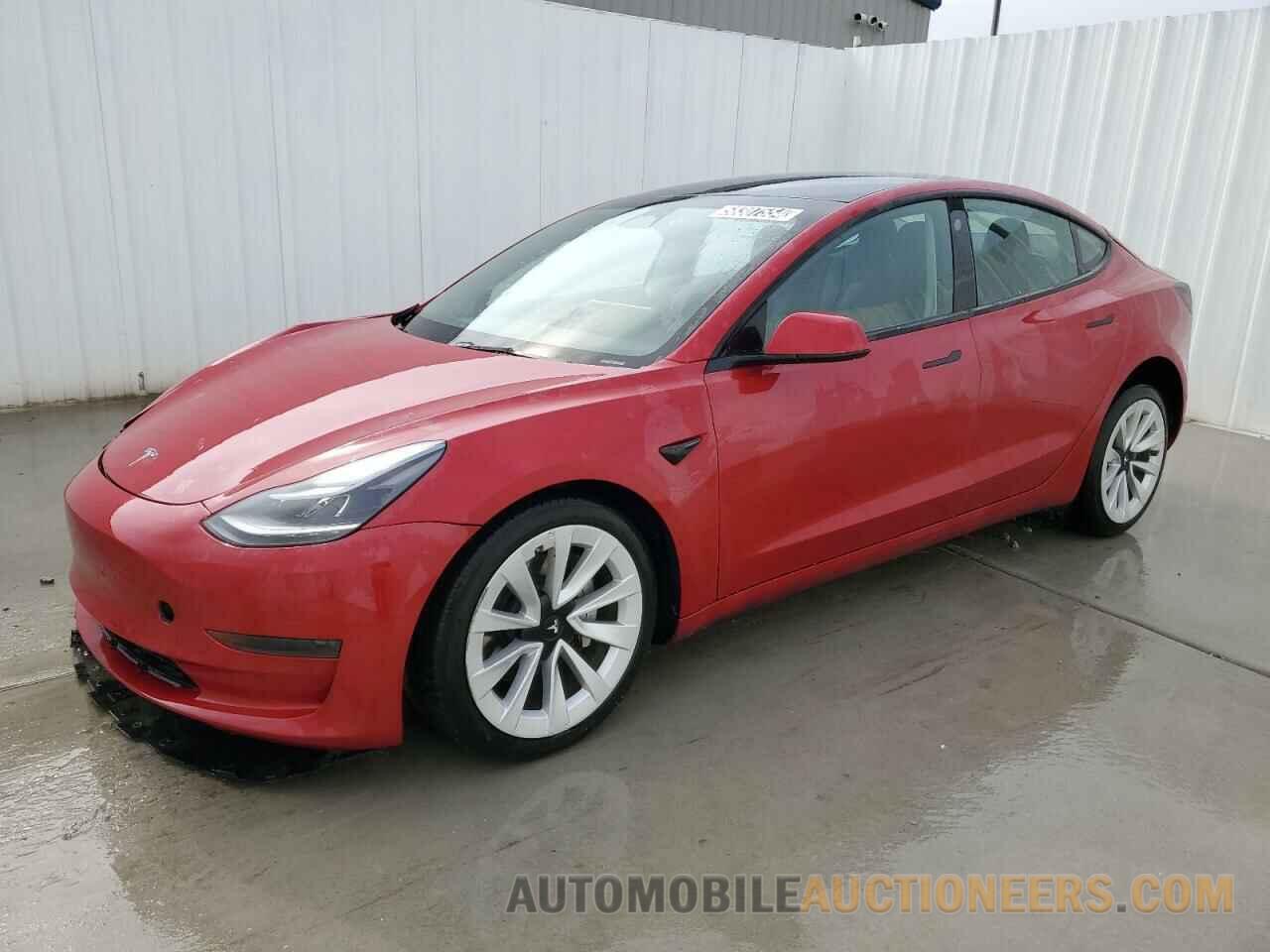 5YJ3E1EA4NF370771 TESLA MODEL 3 2022