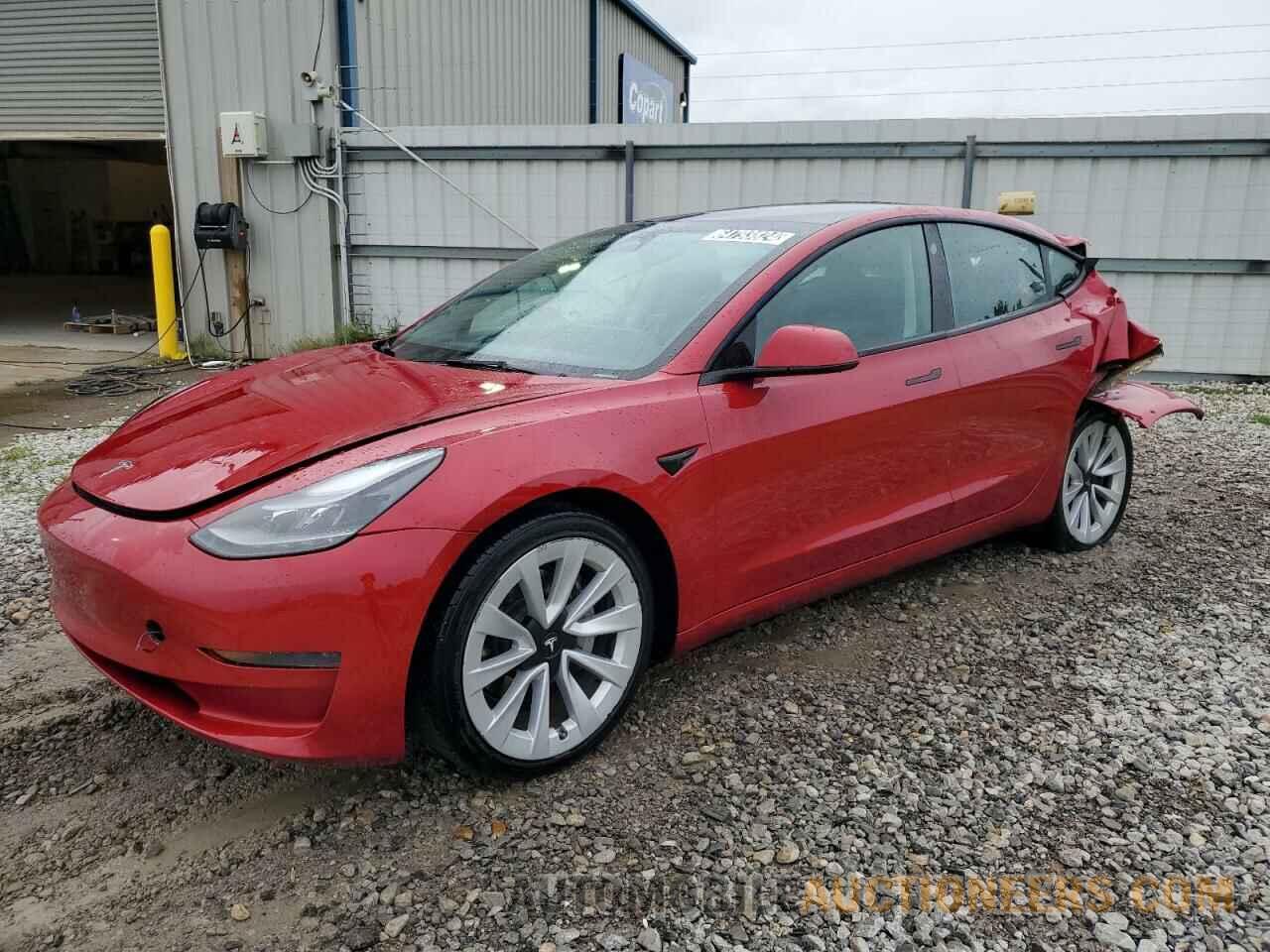 5YJ3E1EA4NF371306 TESLA MODEL 3 2022