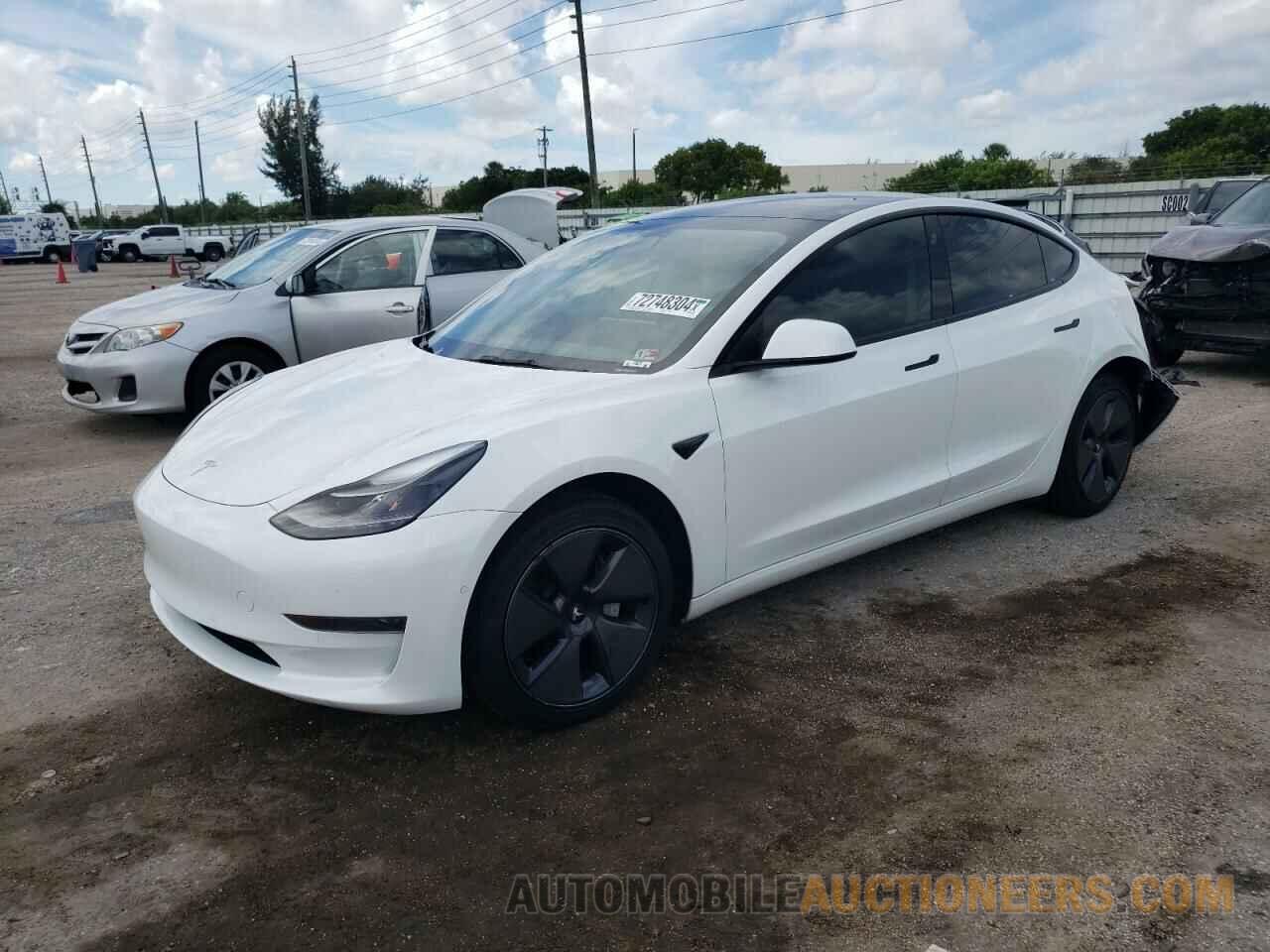 5YJ3E1EA5NF124151 TESLA MODEL 3 2022