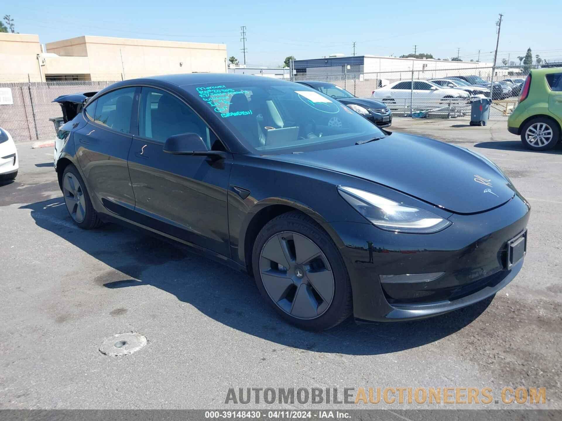 5YJ3E1EA5NF134341 TESLA MODEL 3 2022