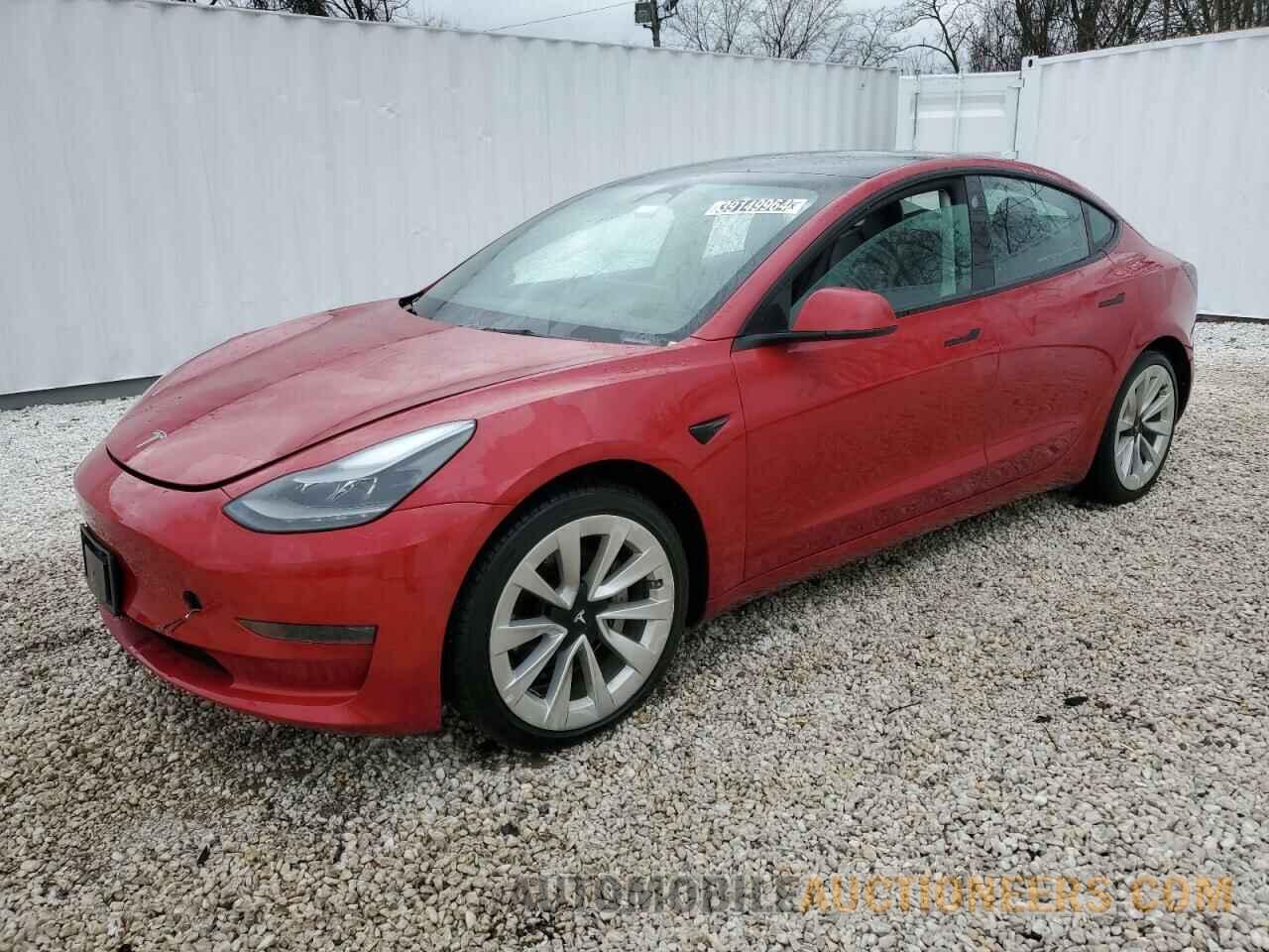 5YJ3E1EA5NF185872 TESLA MODEL 3 2022